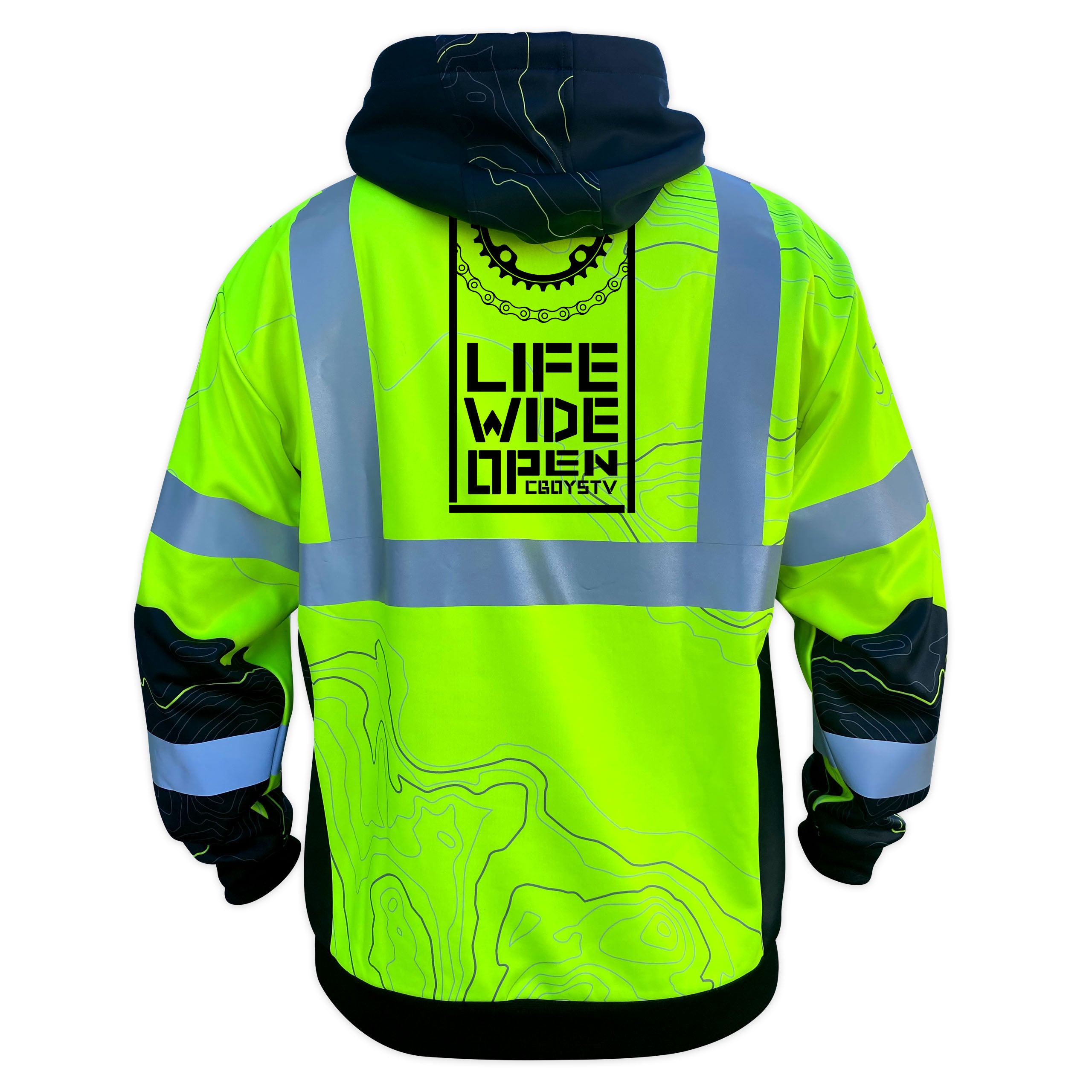 Hi-Vis Topographic Workwear Hoodie