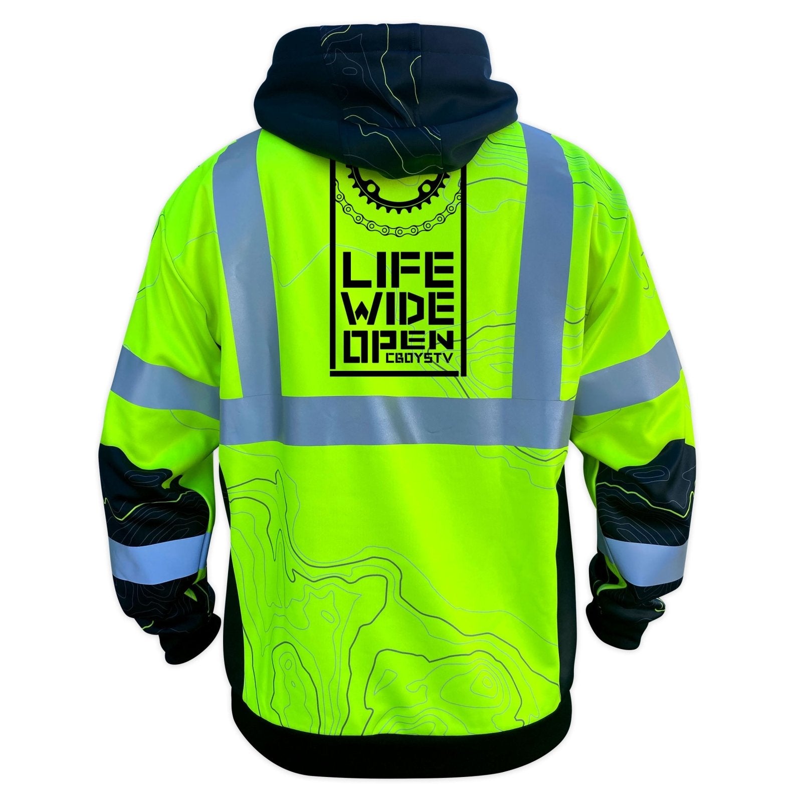 Hi-Vis Topographic Workwear Hoodie
