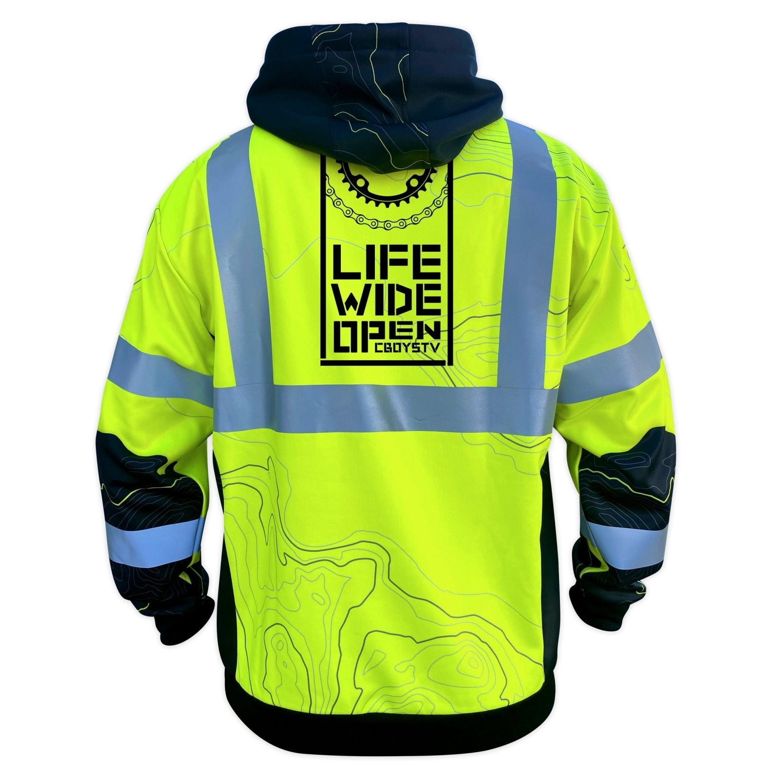 Hi-Vis Topographic Workwear Hoodie
