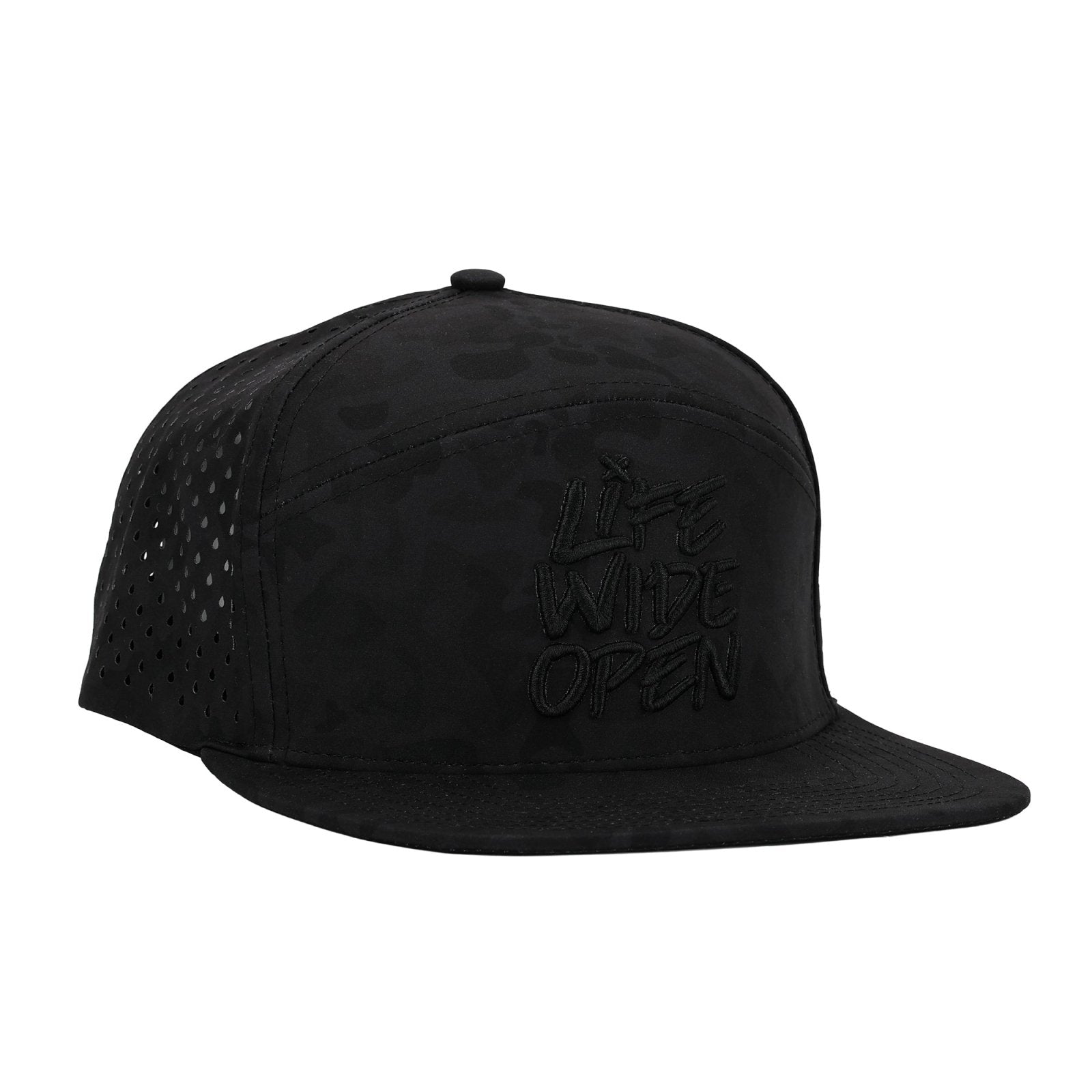 Black Camo 3D Flat Brim Hat