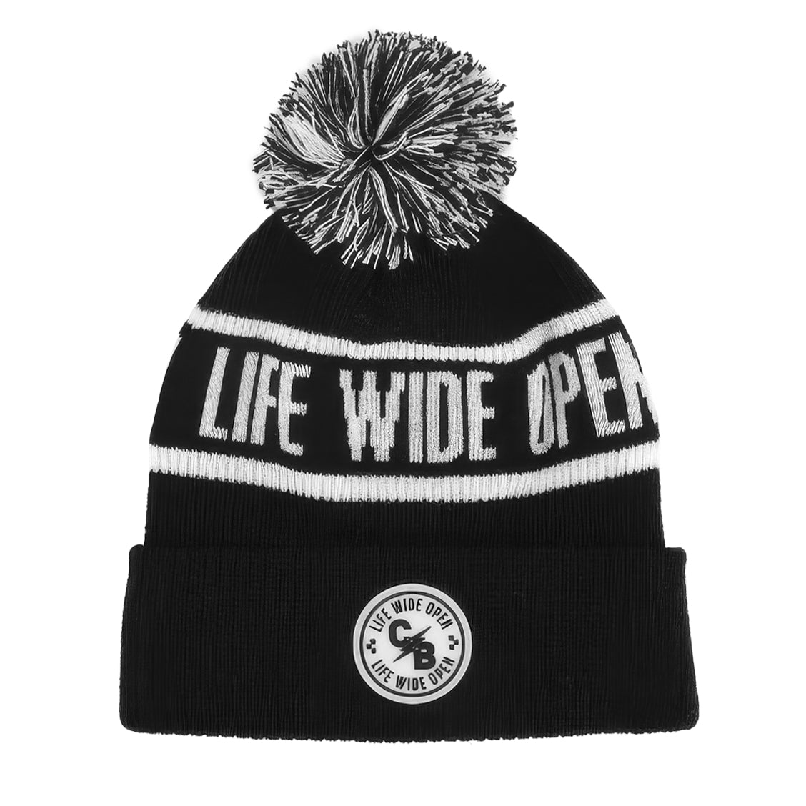 Black LWO Pom Beanie