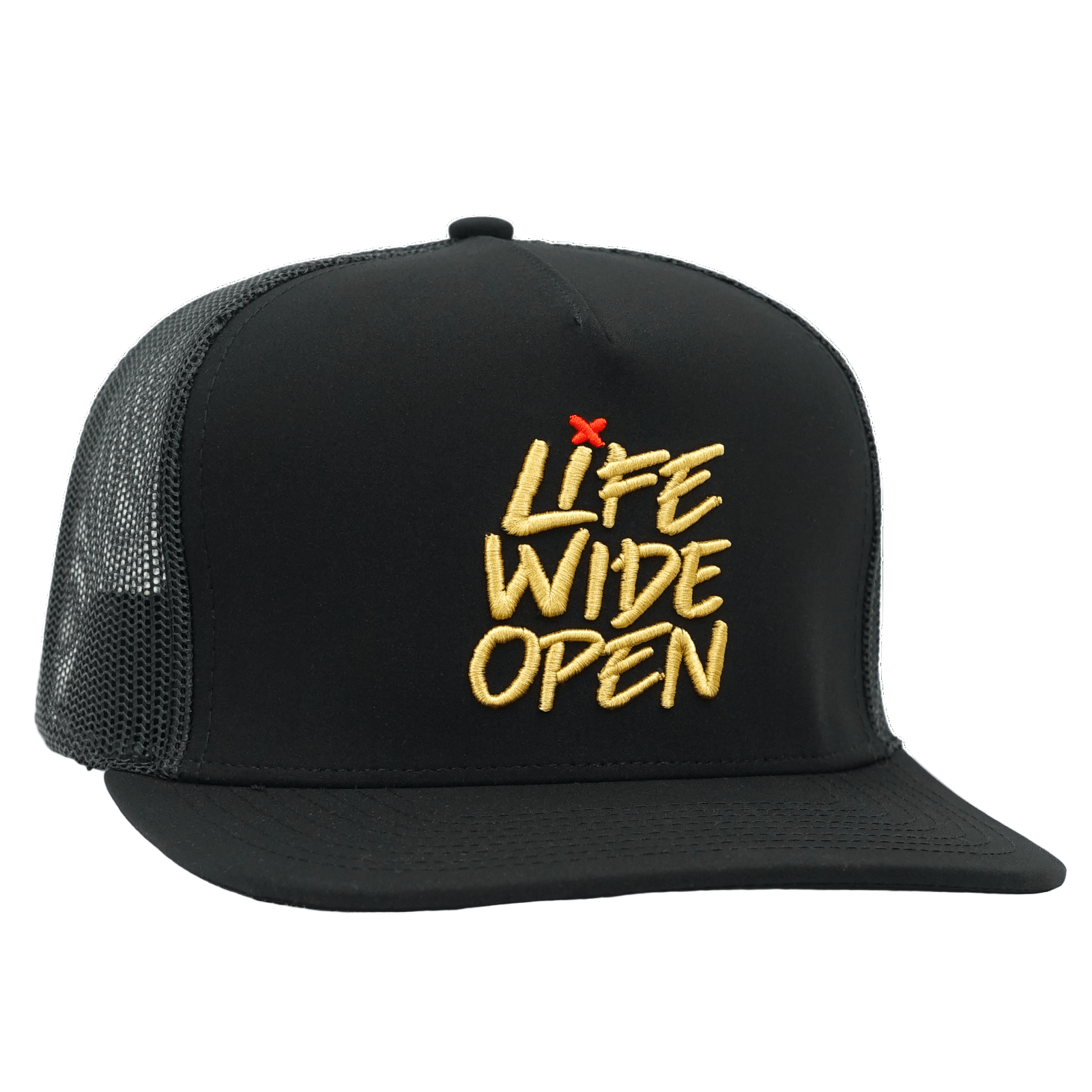 Black-n-Gold Flatty Snapback