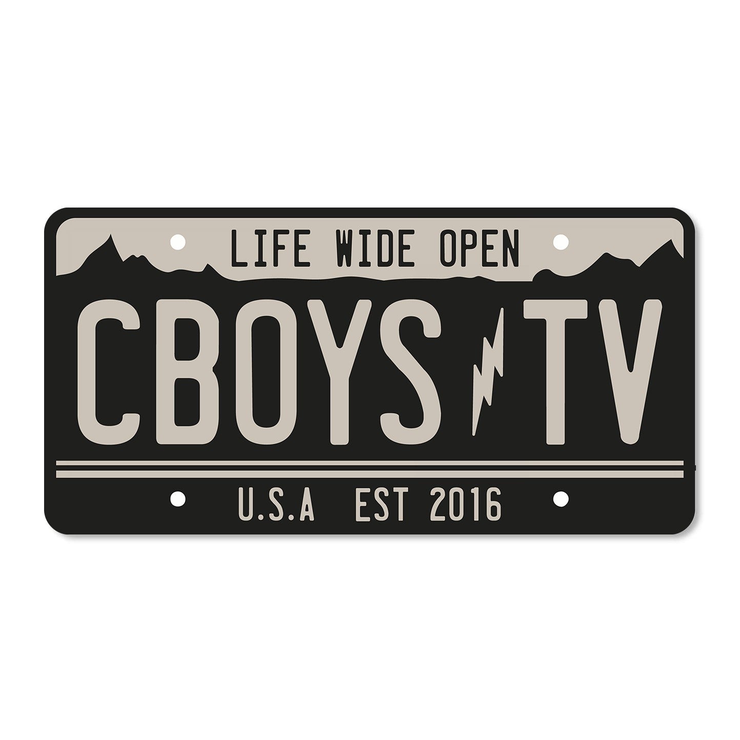 CBOYSTV Blackout License Plate