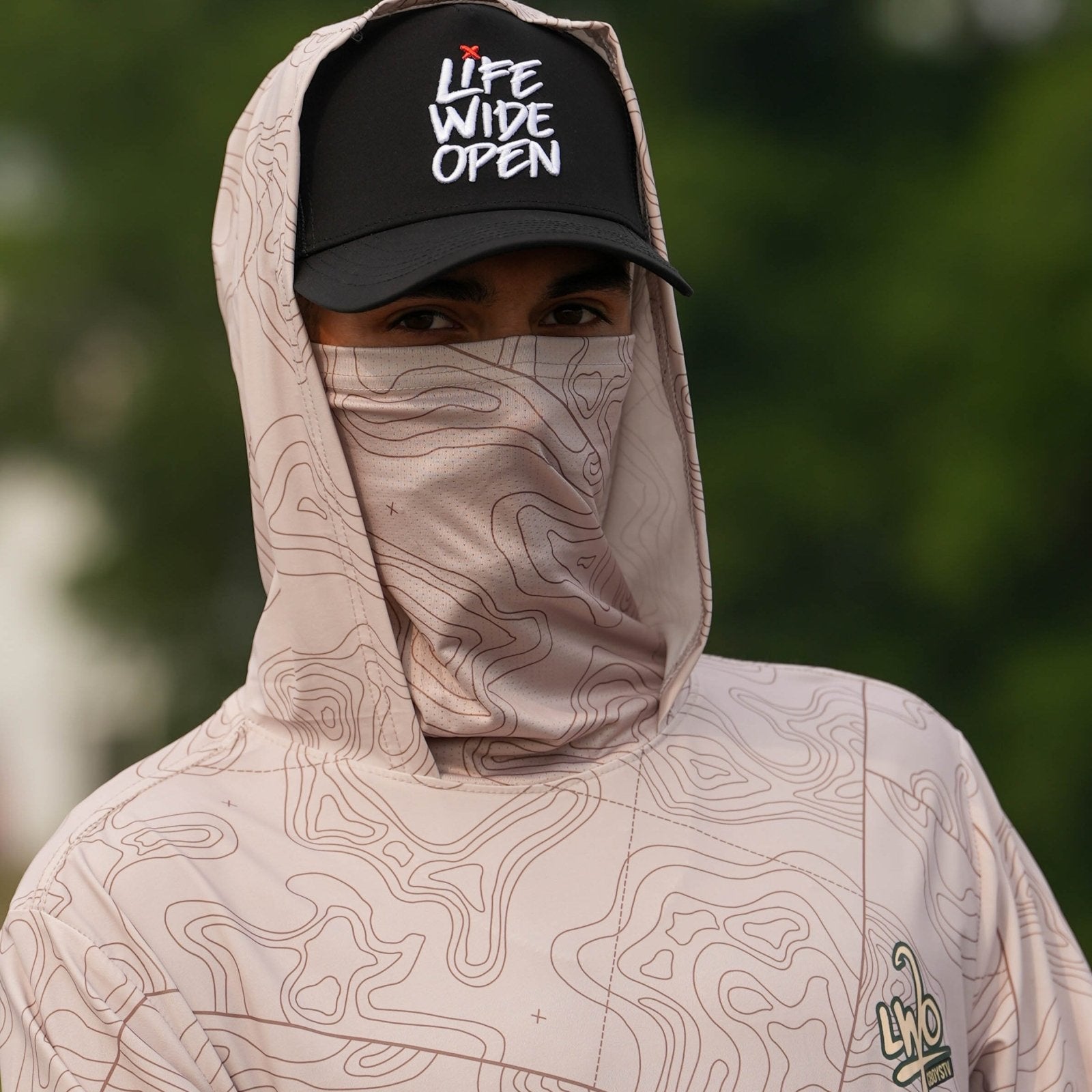 Topographic Camo Fishing Hoodie