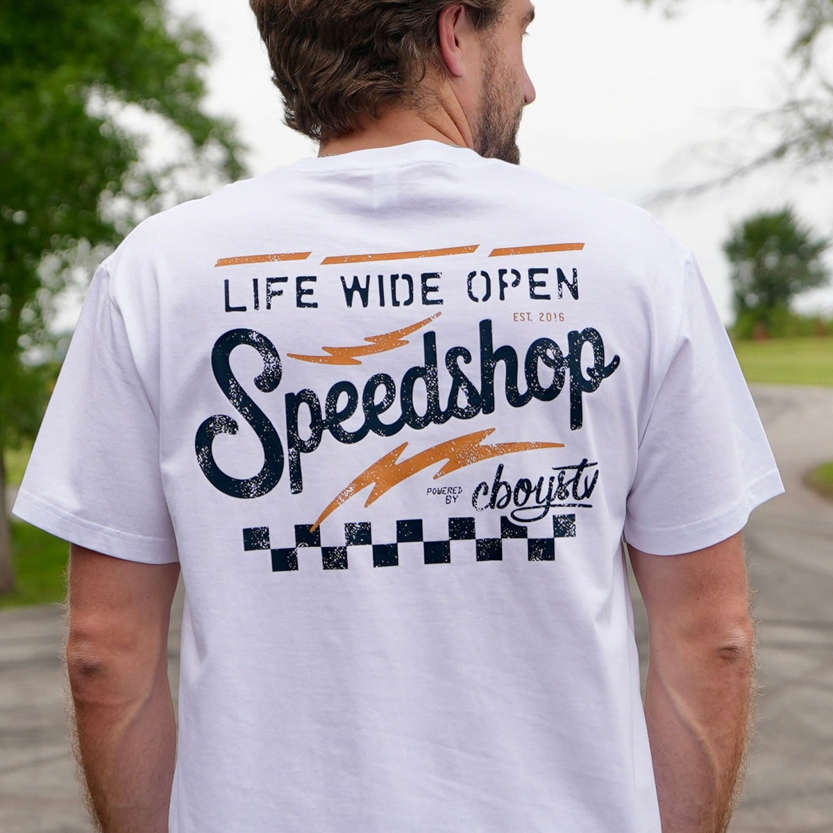 Speed Shop White Tee