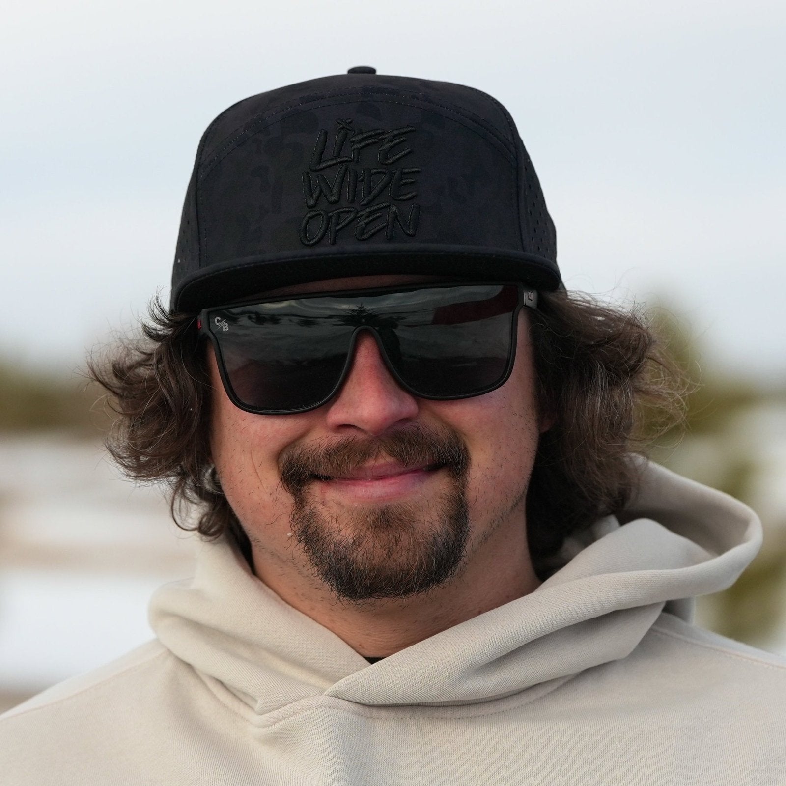 Black Camo 3D Flat Brim Hat