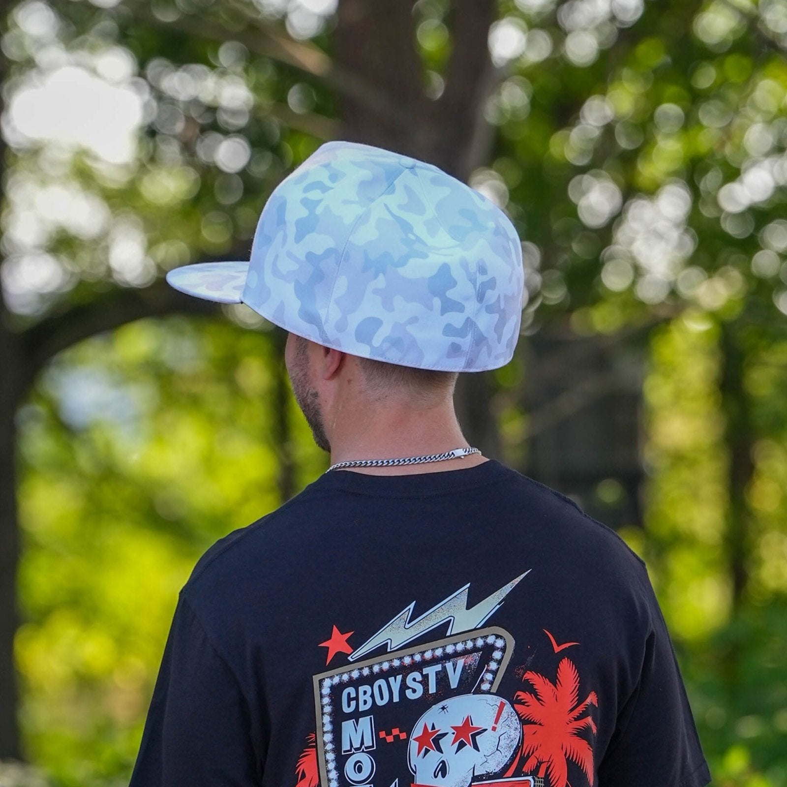 Life Wide Open White Camo Mega Hat