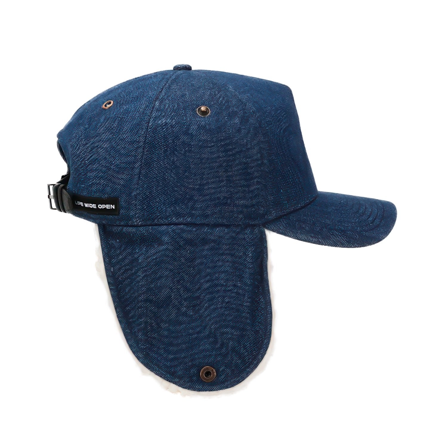 Denim Insulated Curved Brim Flap Hat
