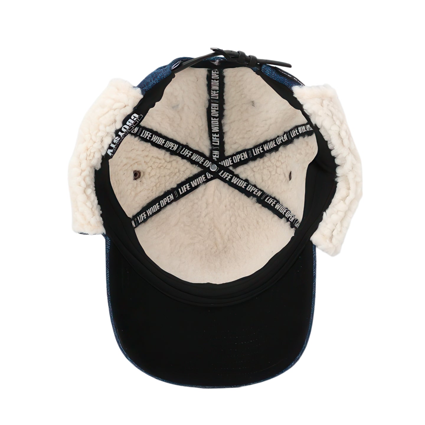 Denim Insulated Curved Brim Flap Hat