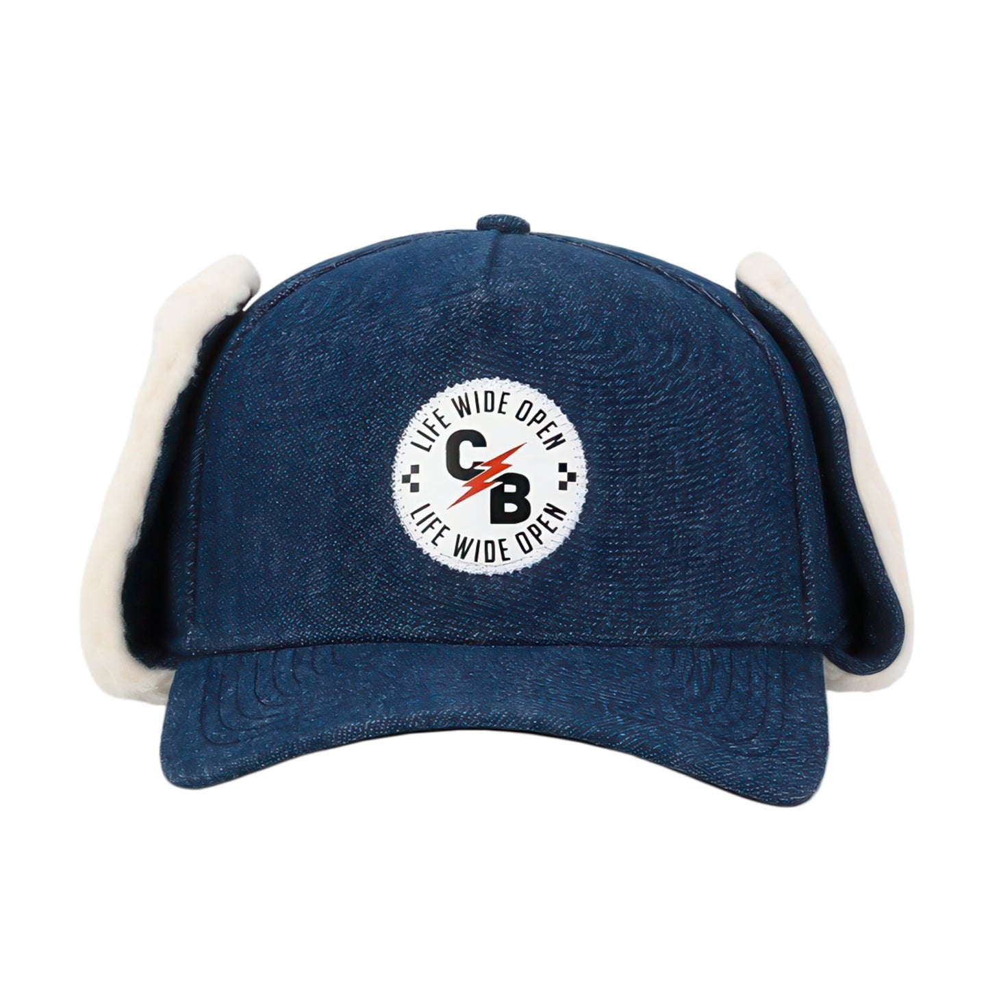 Denim Insulated Curved Brim Flap Hat