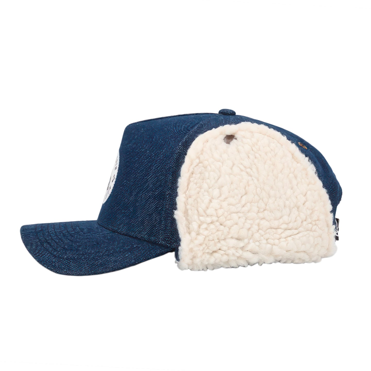 Denim Insulated Curved Brim Flap Hat