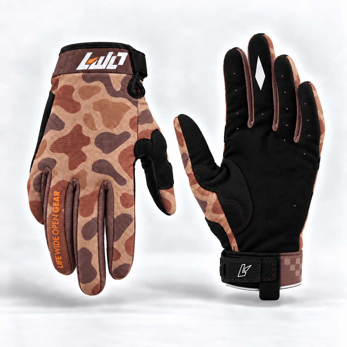 LWOGear Desert Camo Moto Gloves