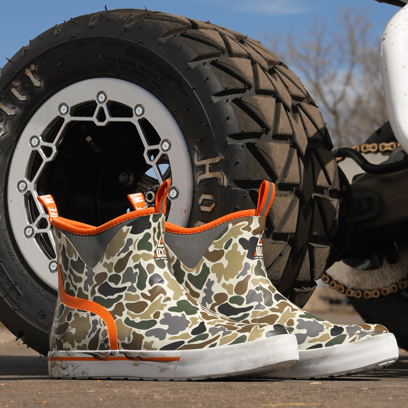 BURNOUT SALE Duck Camo Deck Boots