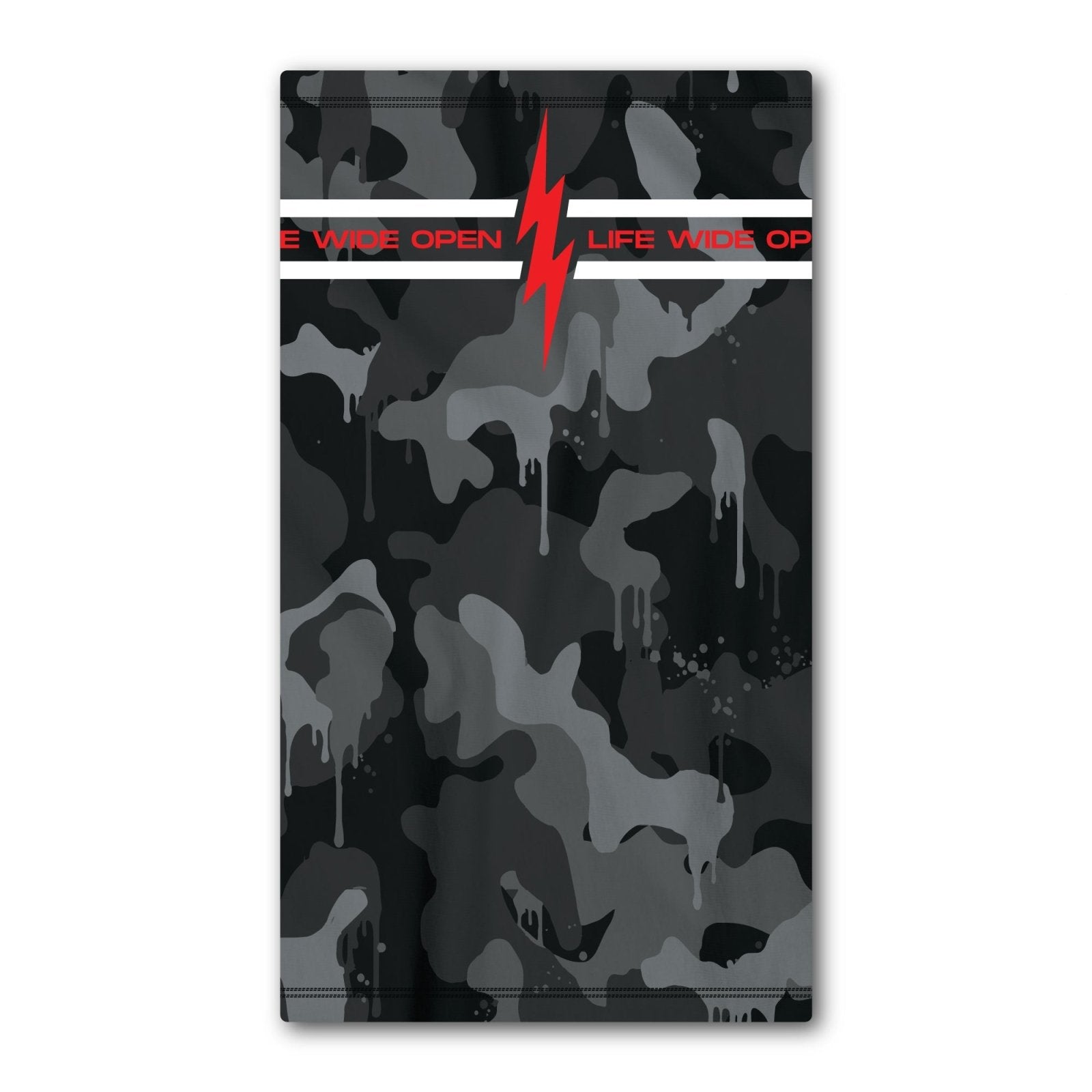 Gray Drip Camo Neck Gaiter