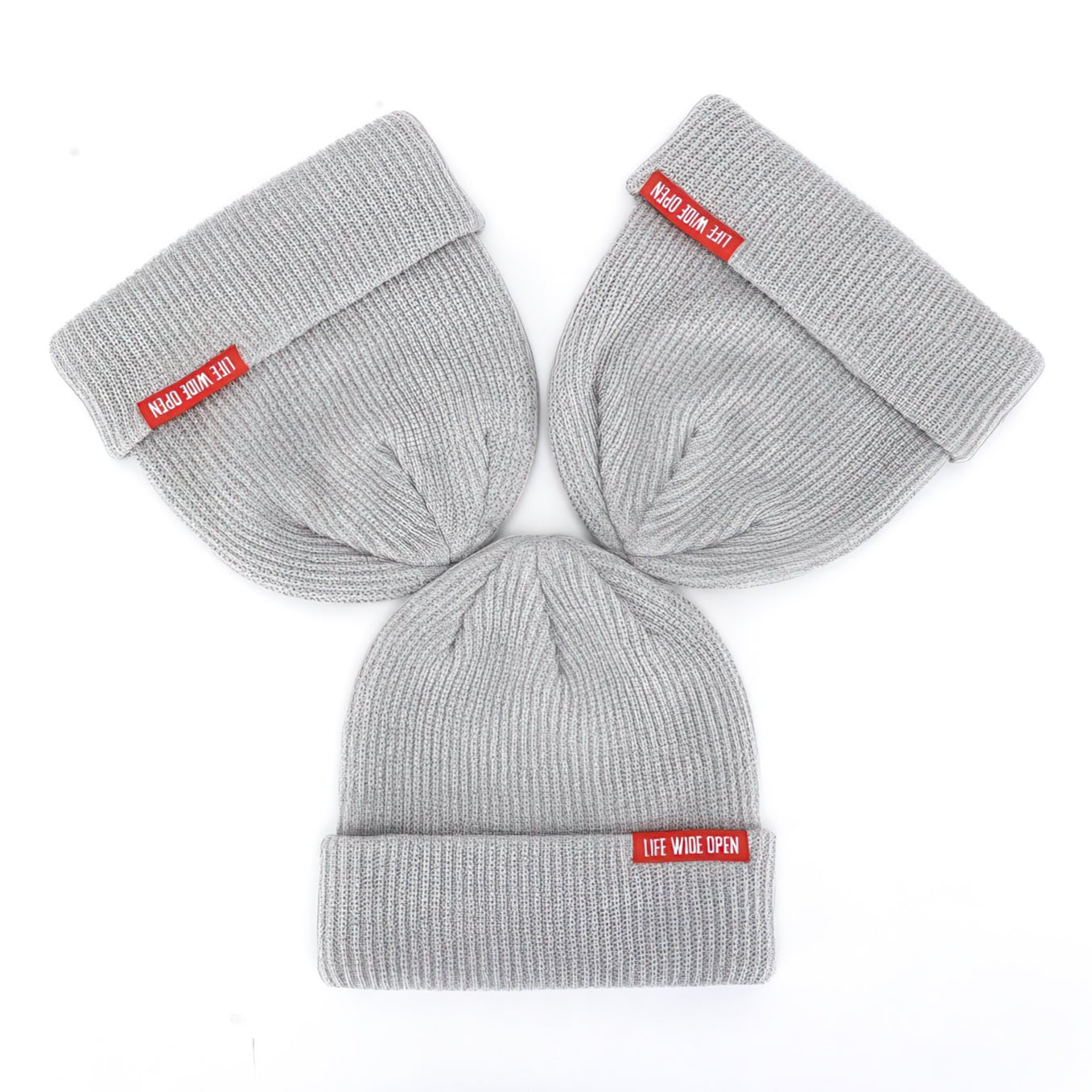 Gray Ribbed Void Beanie