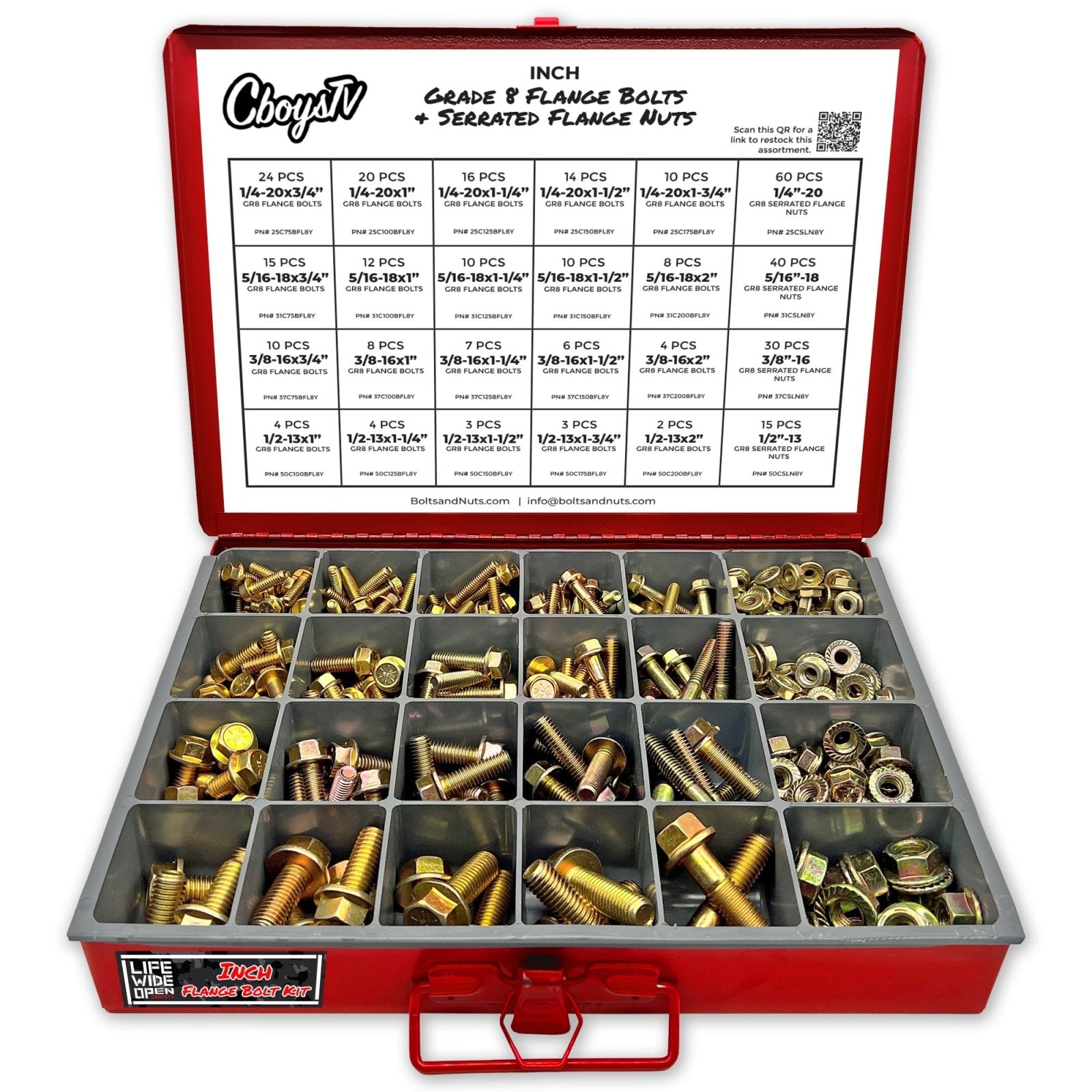 Inch Grade Bolts and Nuts Kit
