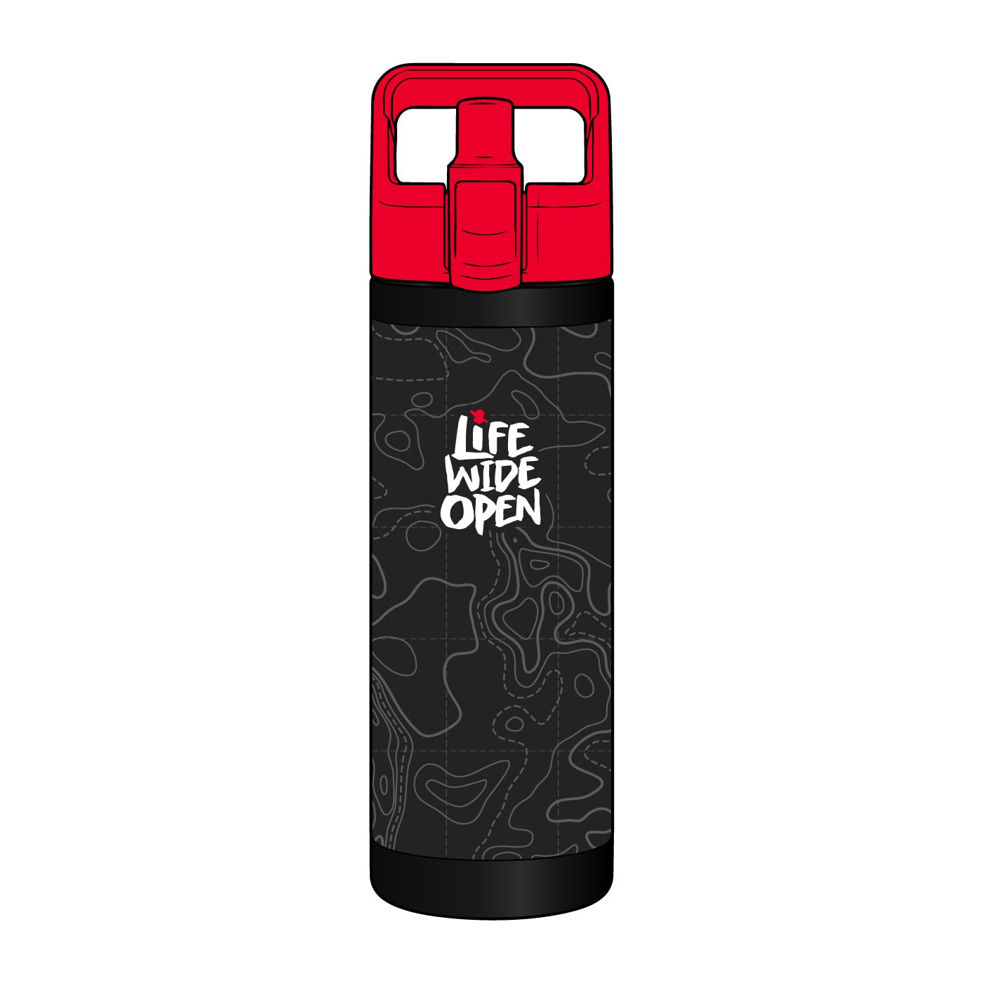 Black Topo Camo 20oz Insulated Bottle