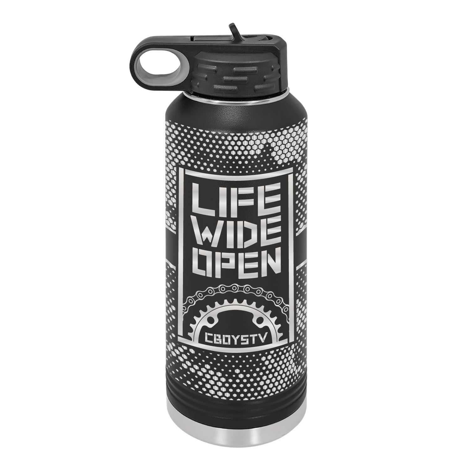 Chain & Sprocket Engraved 40oz Insulated Bottle