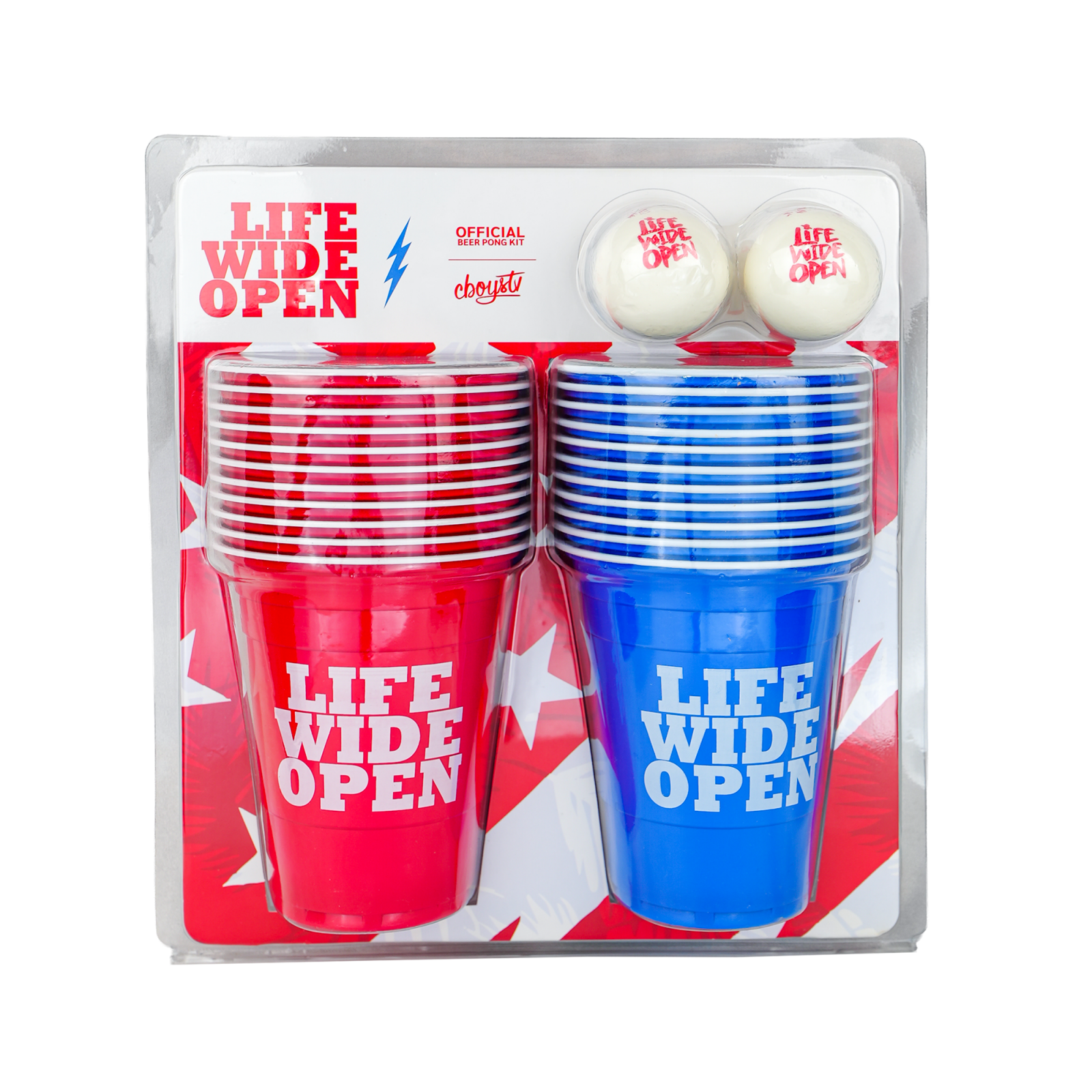 LWO Red White and Blue Pong Kit