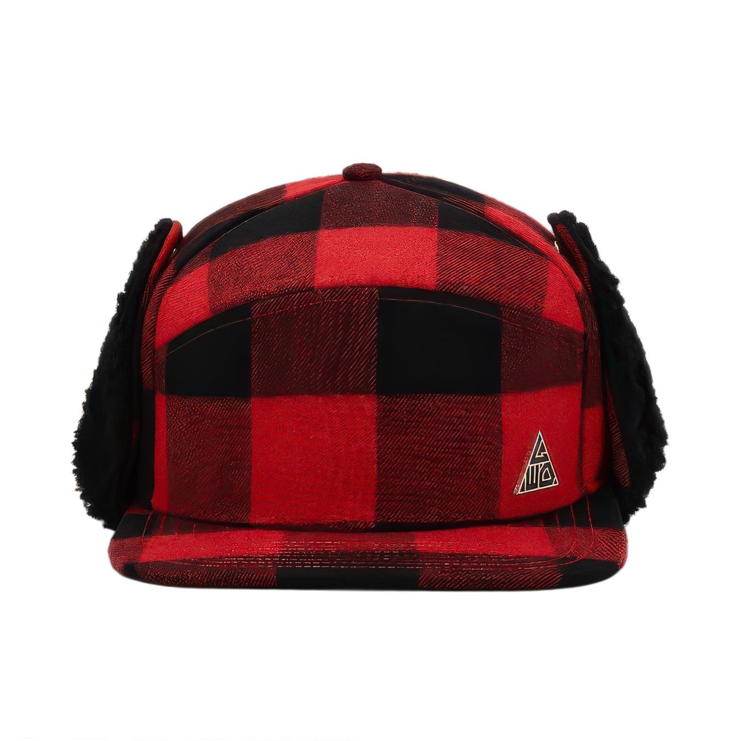 Flannel Insulated Flat Brim Flap Hat