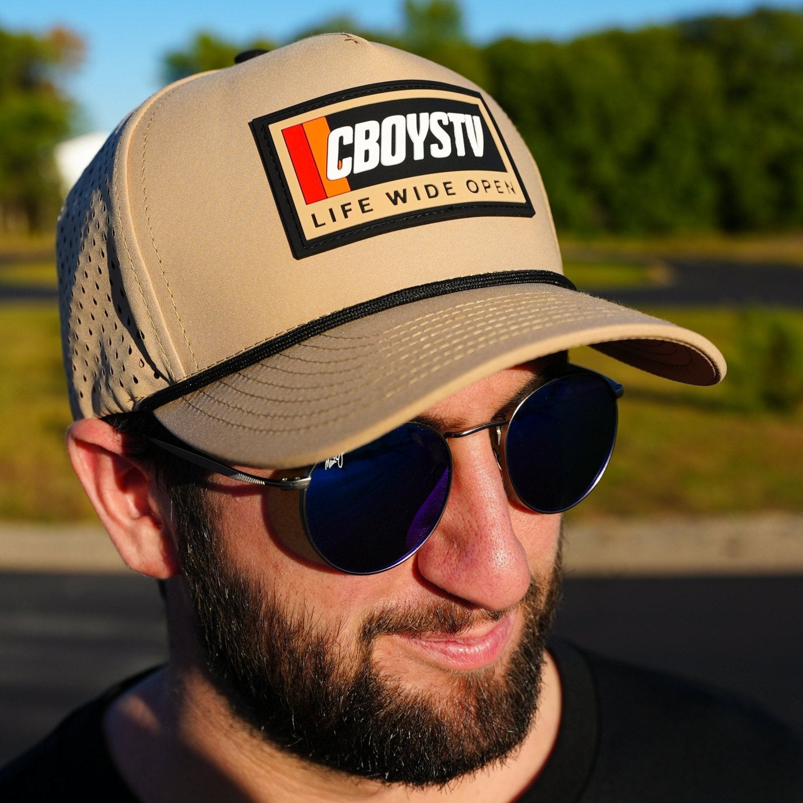 Tan/Black Rope Performance Snapback