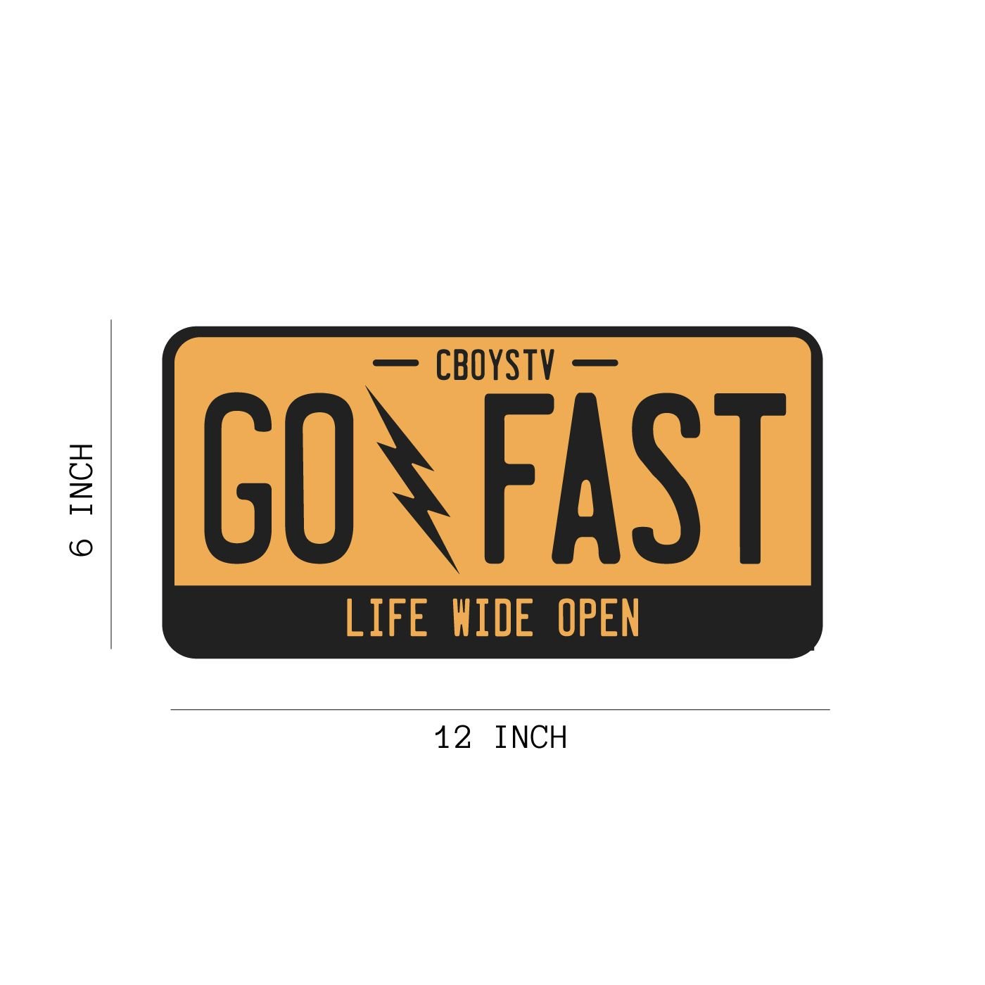 Gold Edition GO FAST License Plate