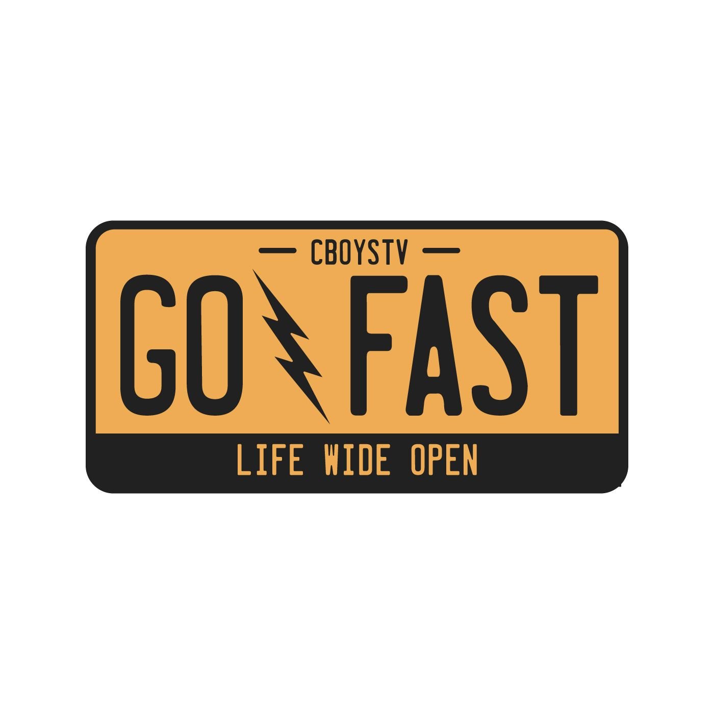 Gold Edition GO FAST License Plate