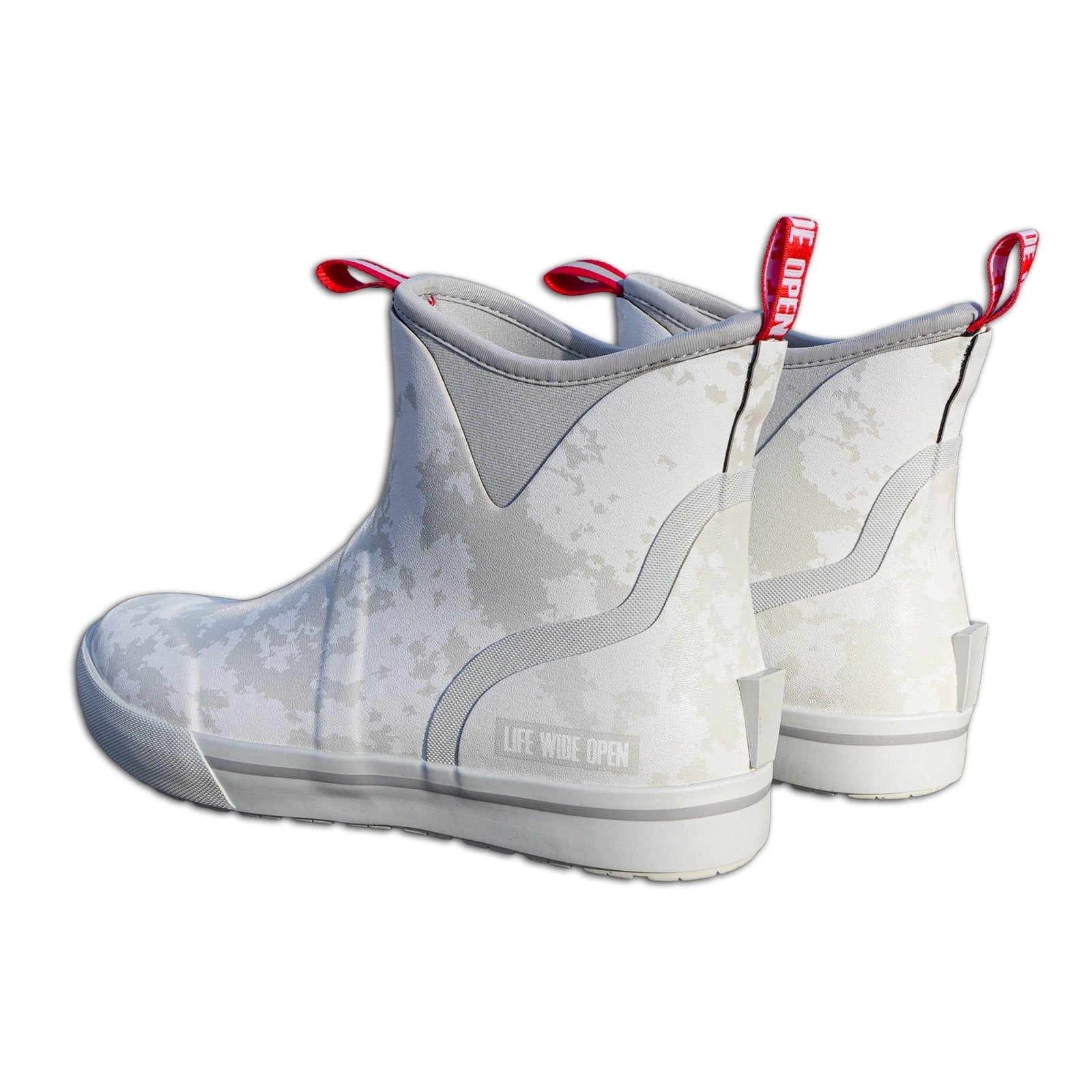 BURNOUT SALE White Camo Deck Boots
