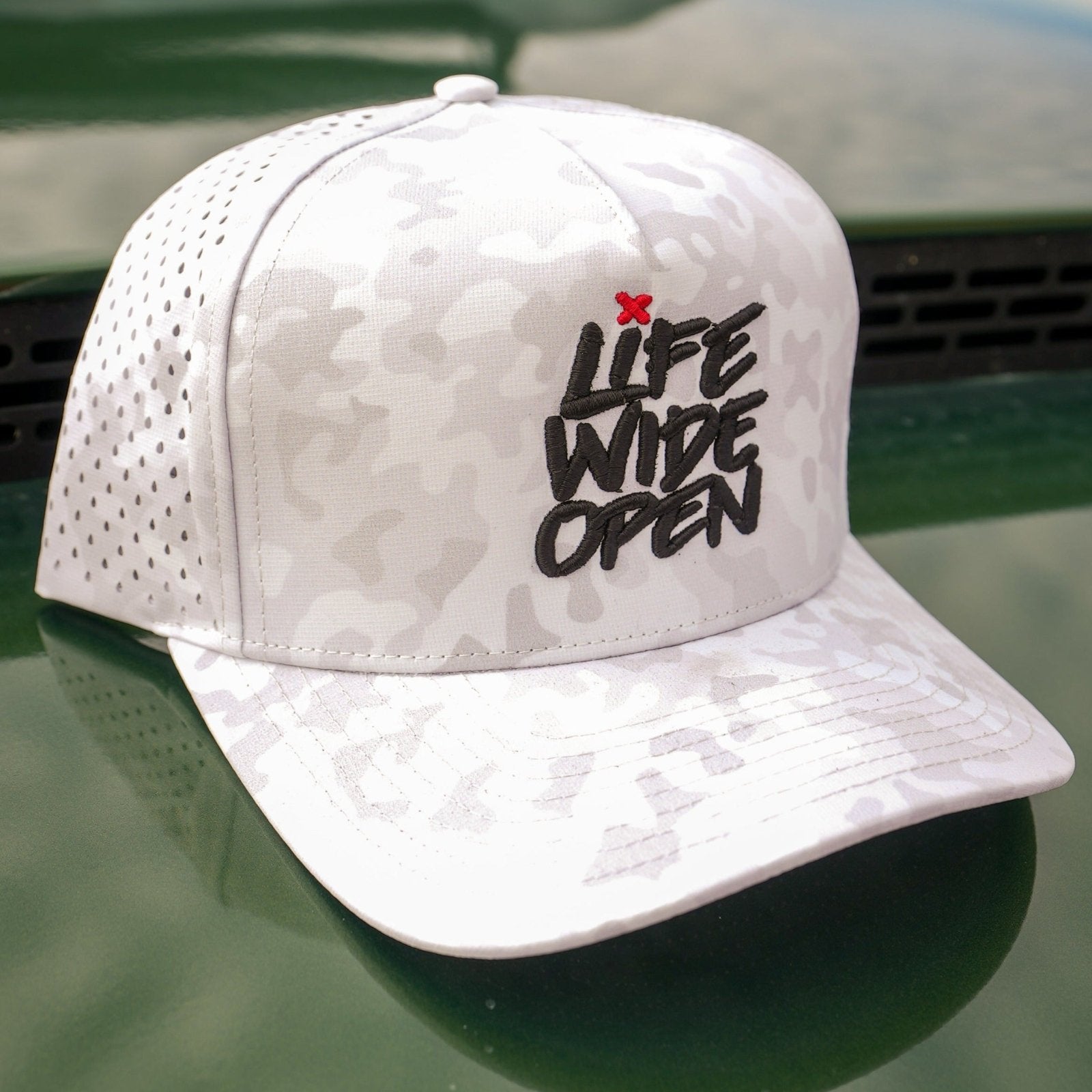 White Camo 3D LWO Performance Hat