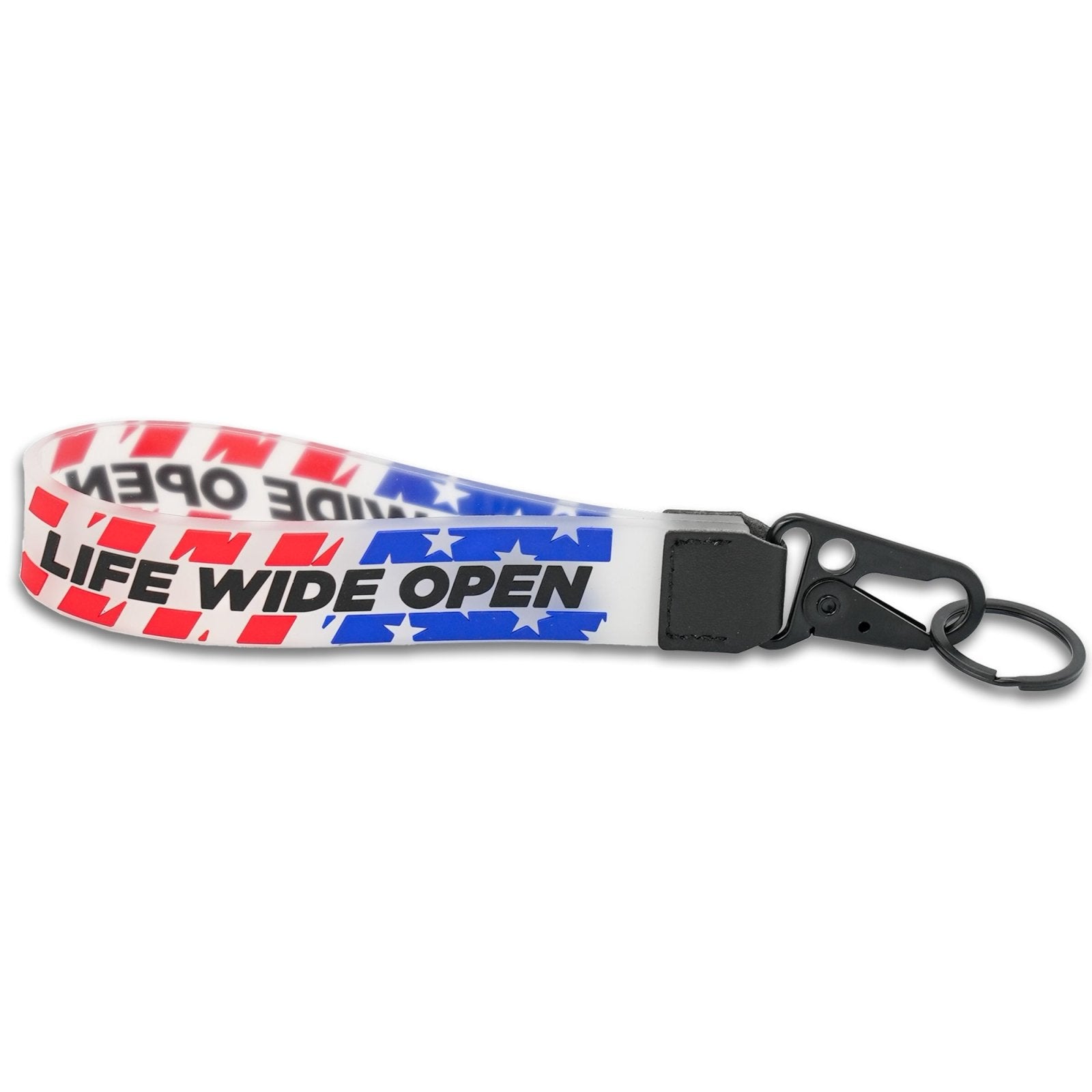 Red White & Blue Clear Clip Tag