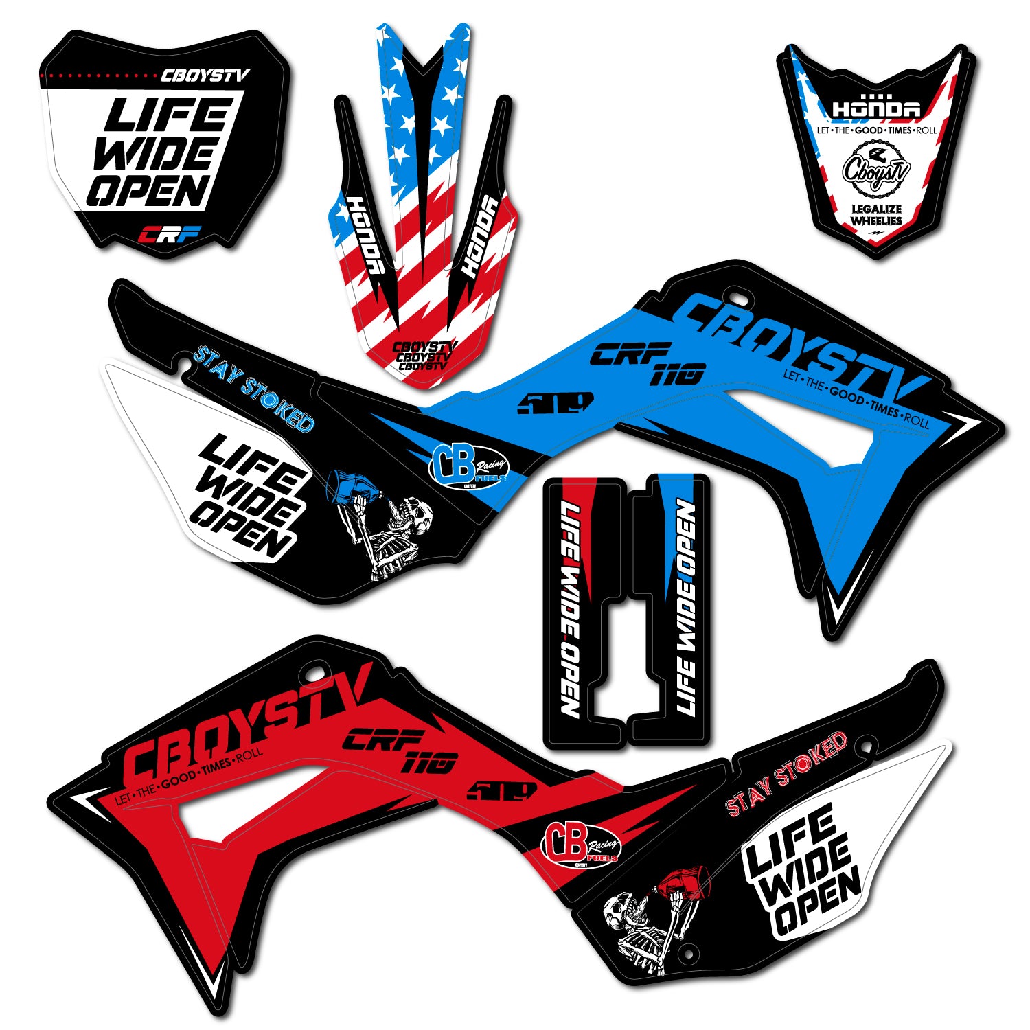 CRF110 CboysTV Pit Bike Wrap