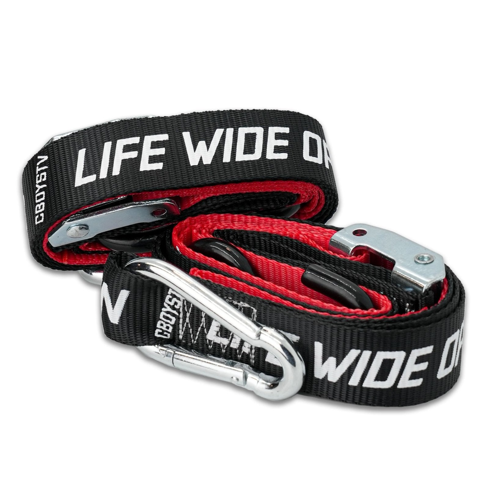 Soft Loop Tie-Down Straps - Red & Black