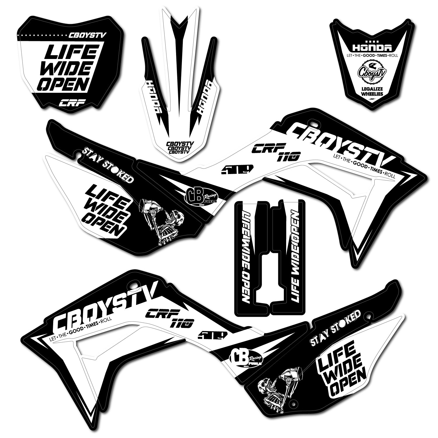 CRF110 CboysTV Pit Bike Wrap