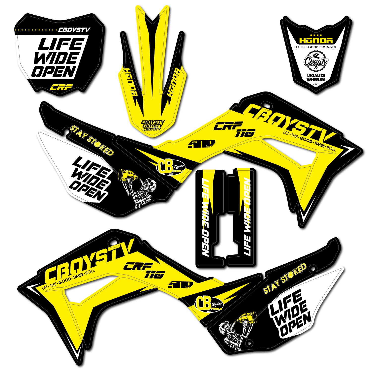 CRF110 CboysTV Pit Bike Wrap