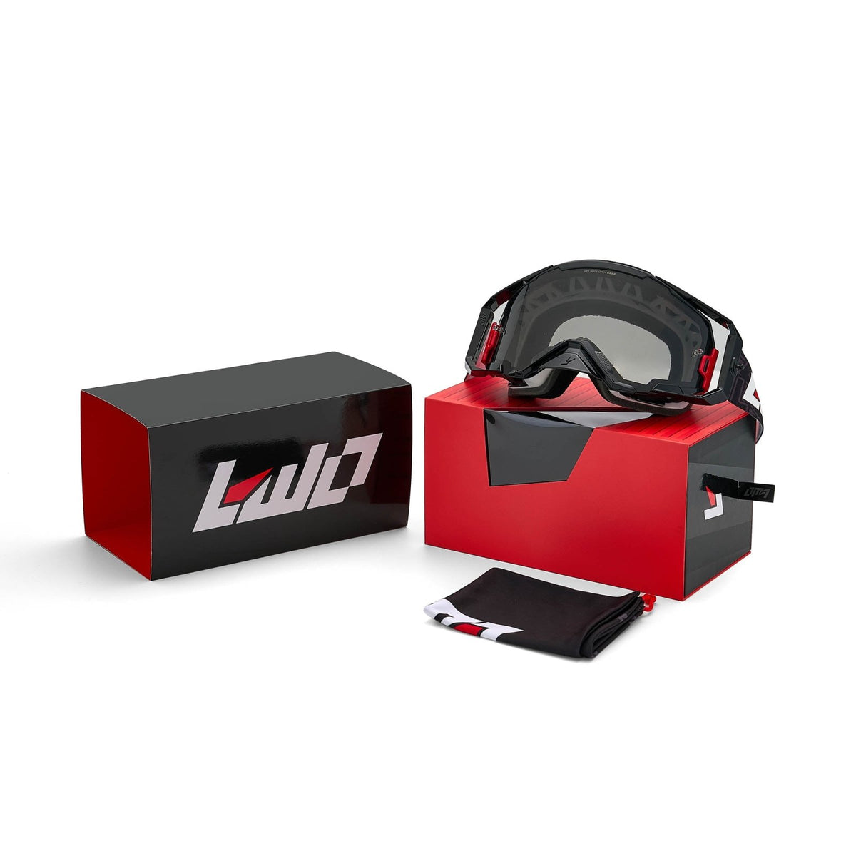 LWOGear Core Black Moto Goggles