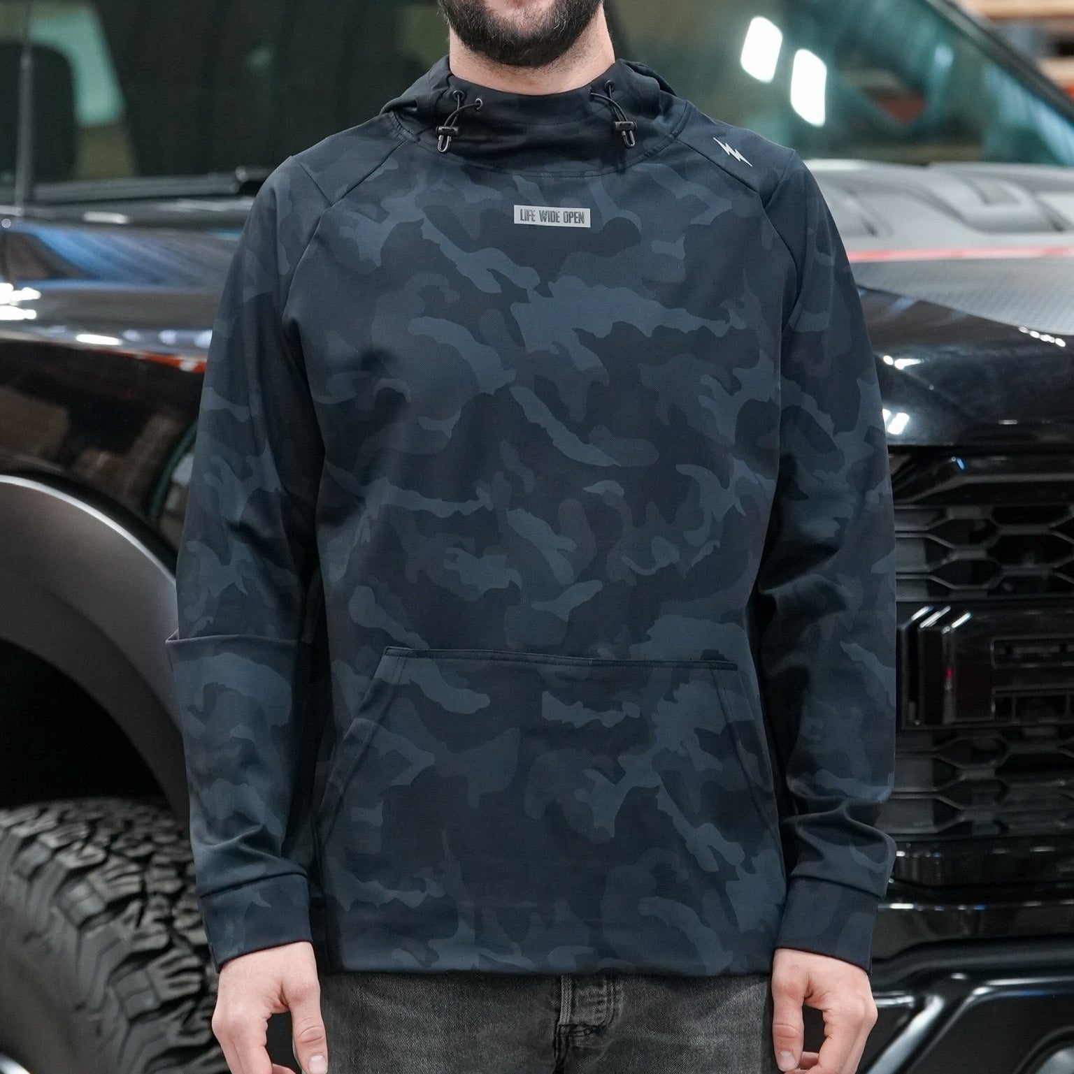 Black Camo Performance Hoodie