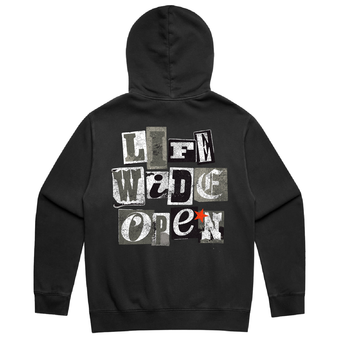 Greyscale Ransom Note Hoodie