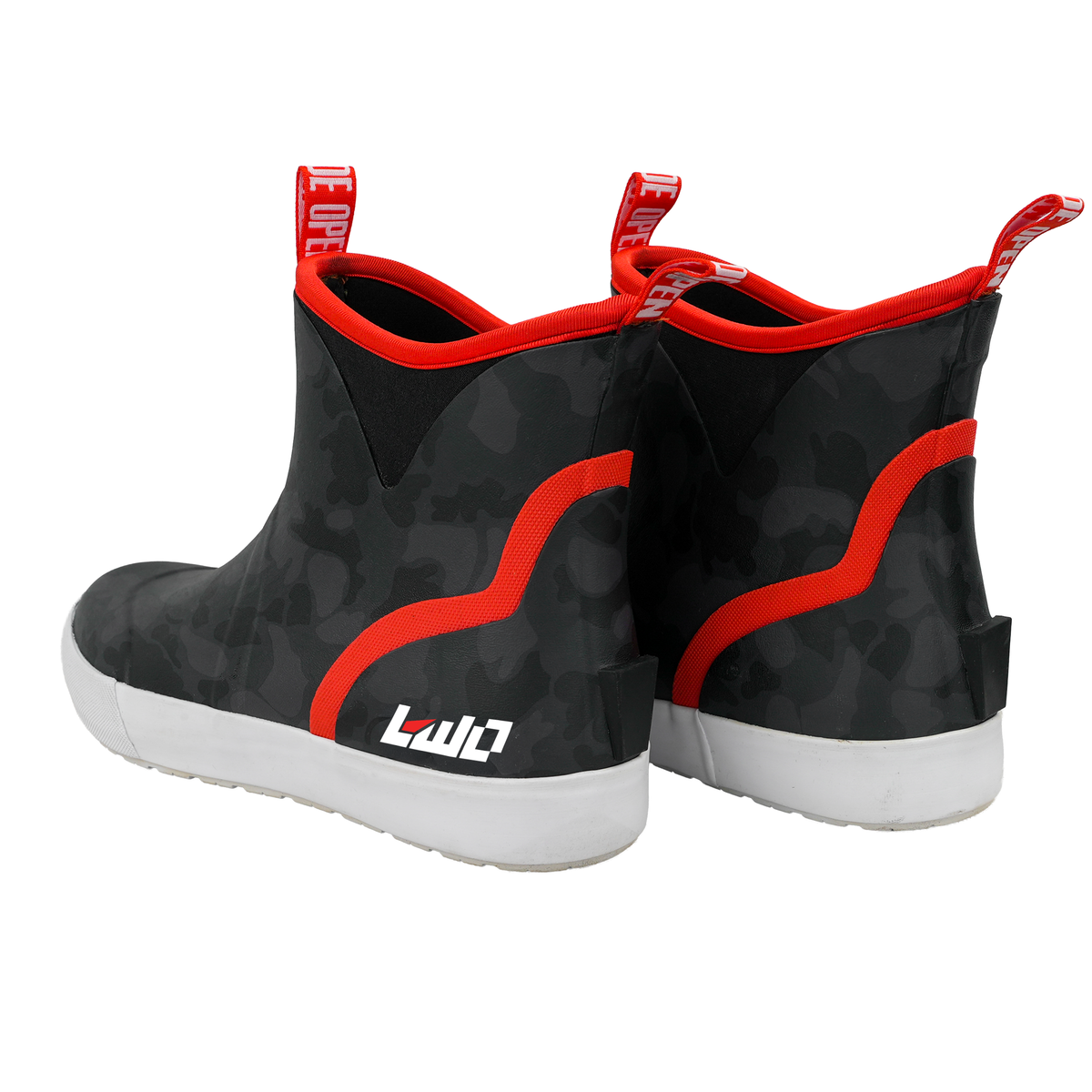 Black Camo Deck Boots