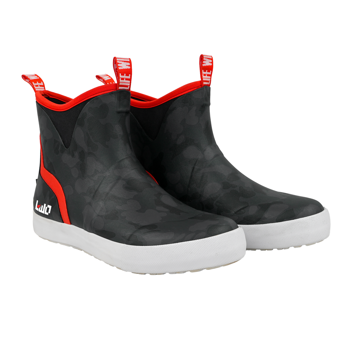 Black Camo Deck Boots