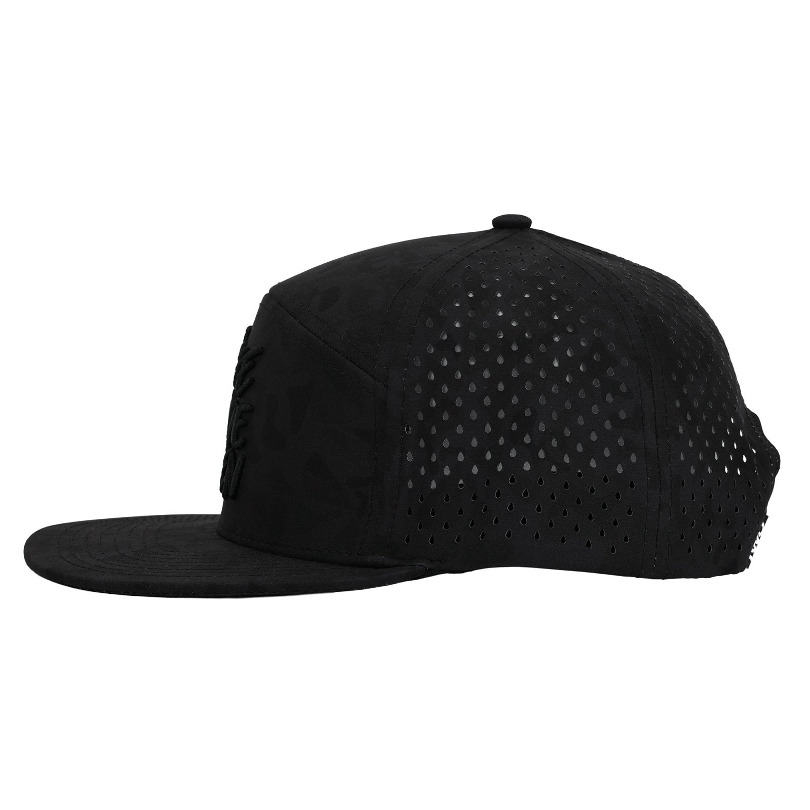 Black Camo 3D Flat Brim Hat