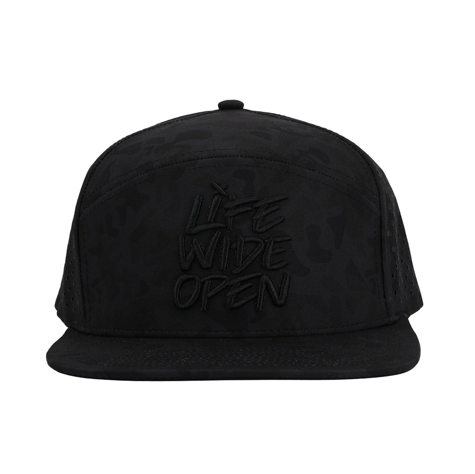 Black Camo 3D Flat Brim Hat