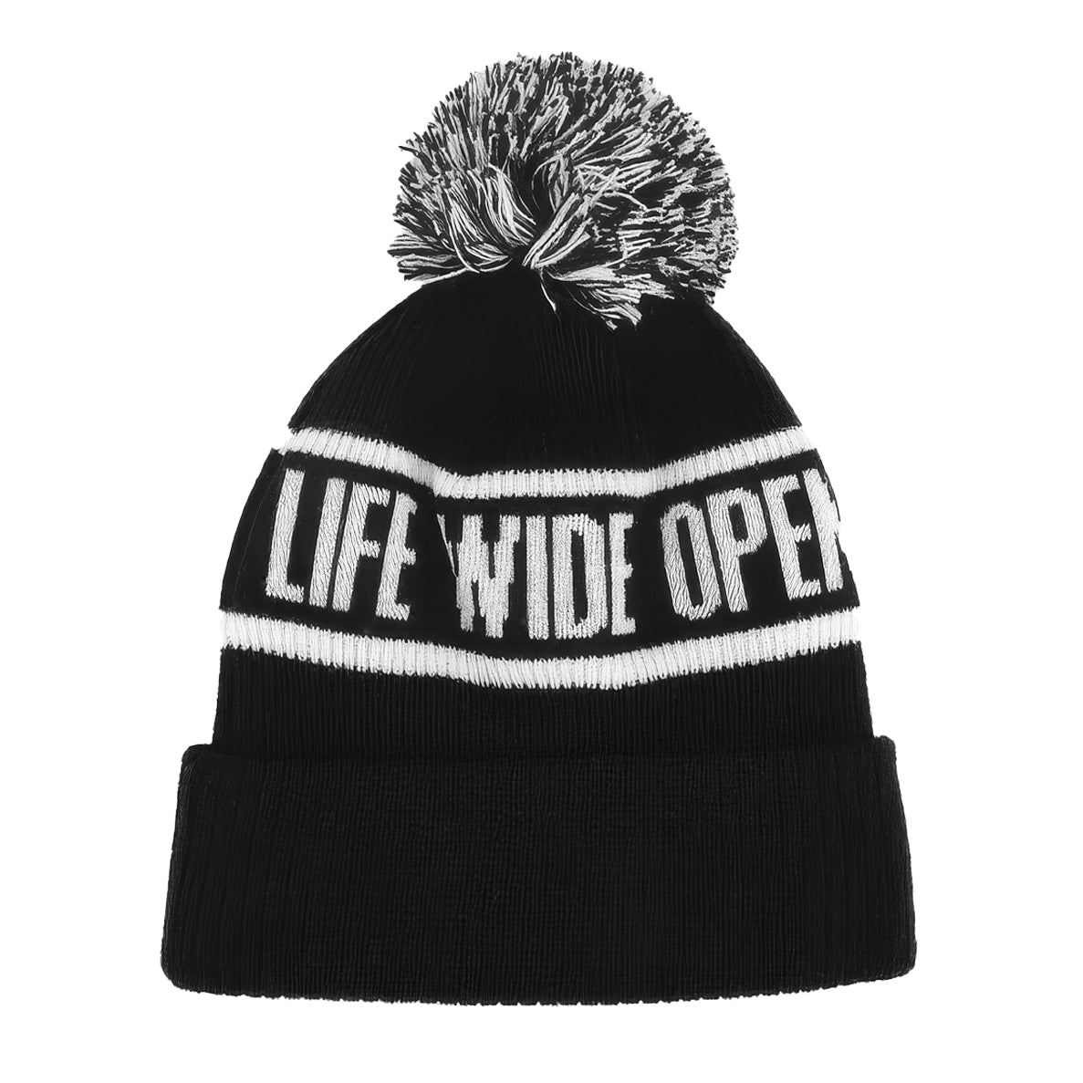 Black LWO Pom Beanie