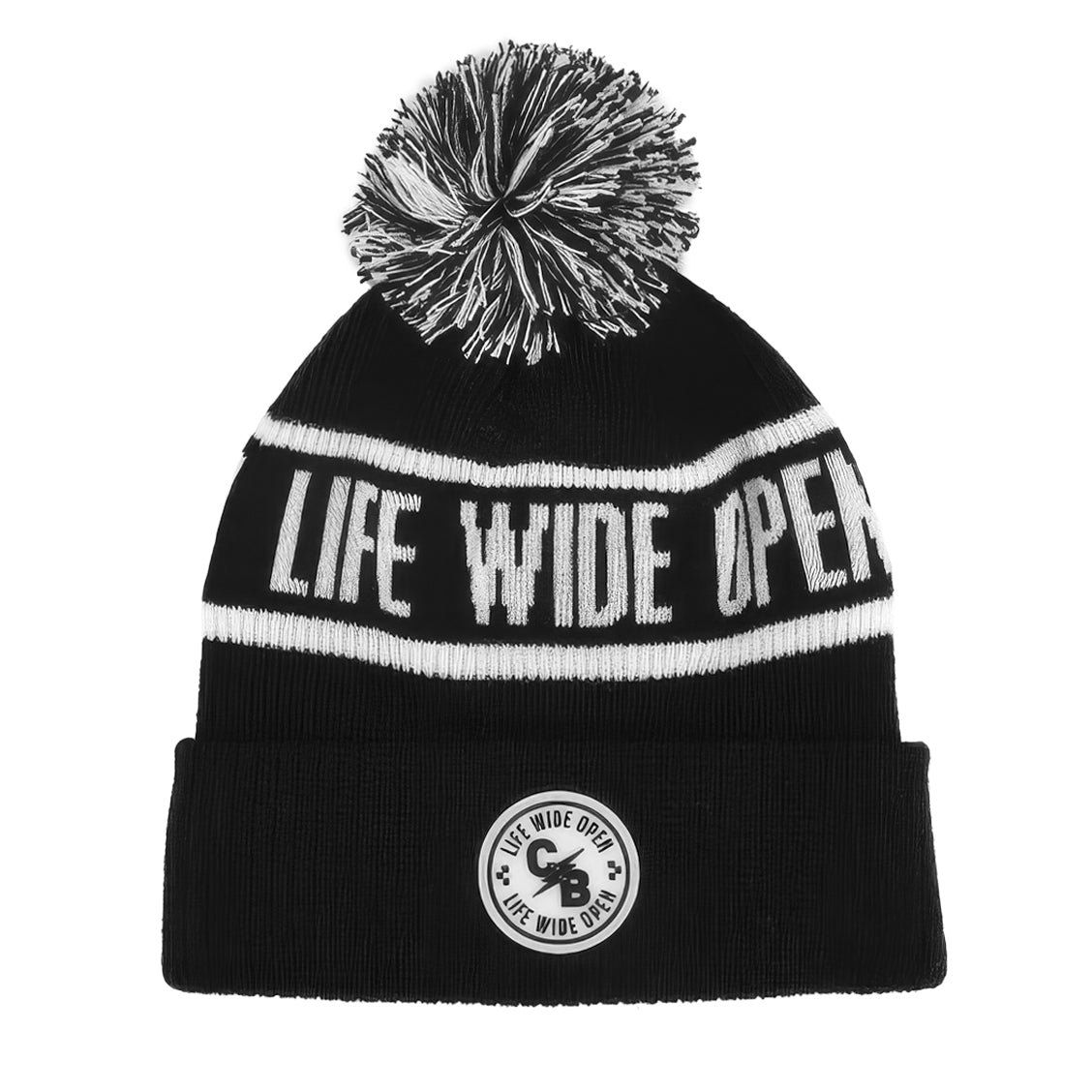 Black LWO Pom Beanie