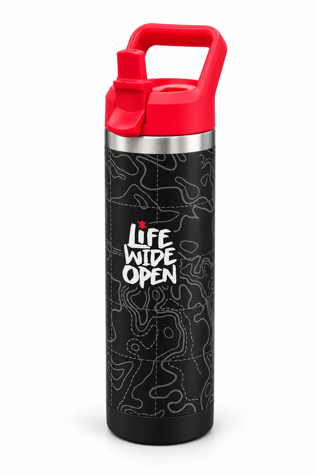 Black Topo Camo 20oz Insulated Bottle
