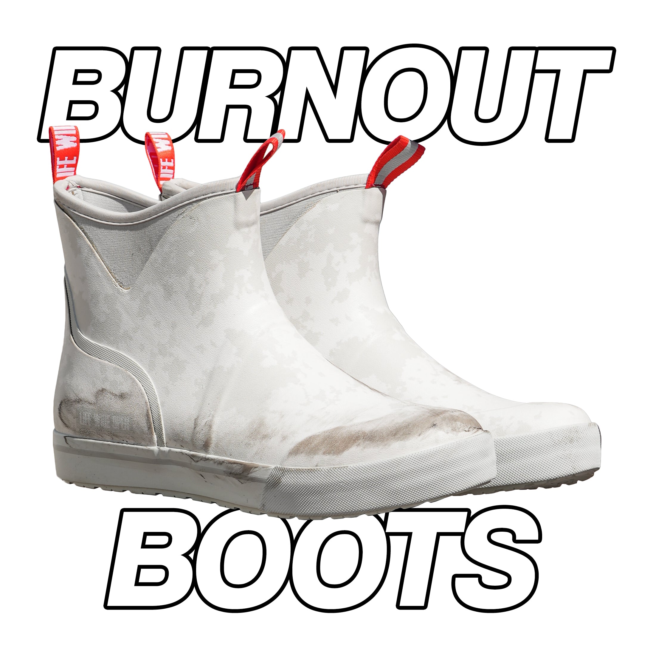 BURNOUT SALE White Camo Deck Boots