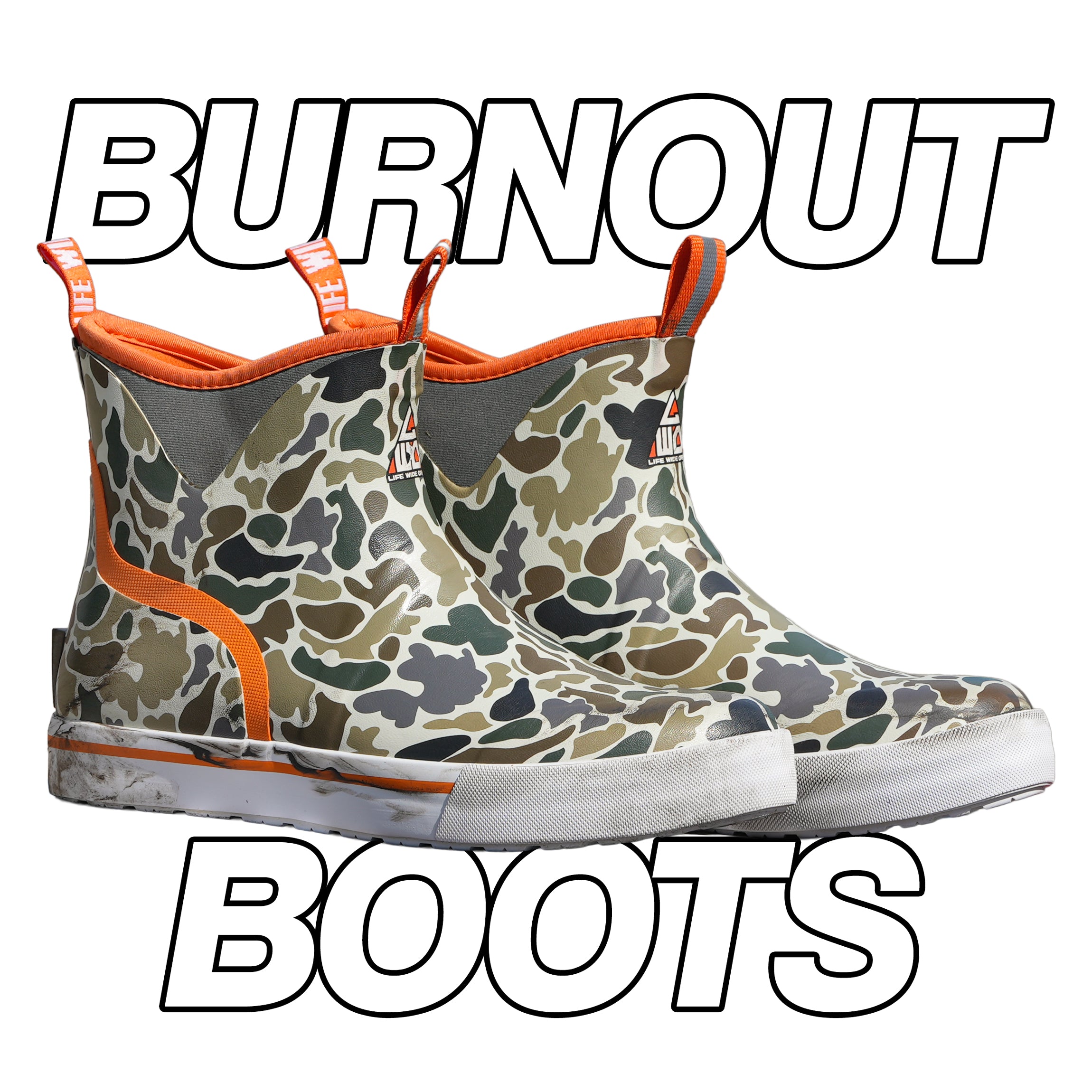 BURNOUT SALE Duck Camo Deck Boots