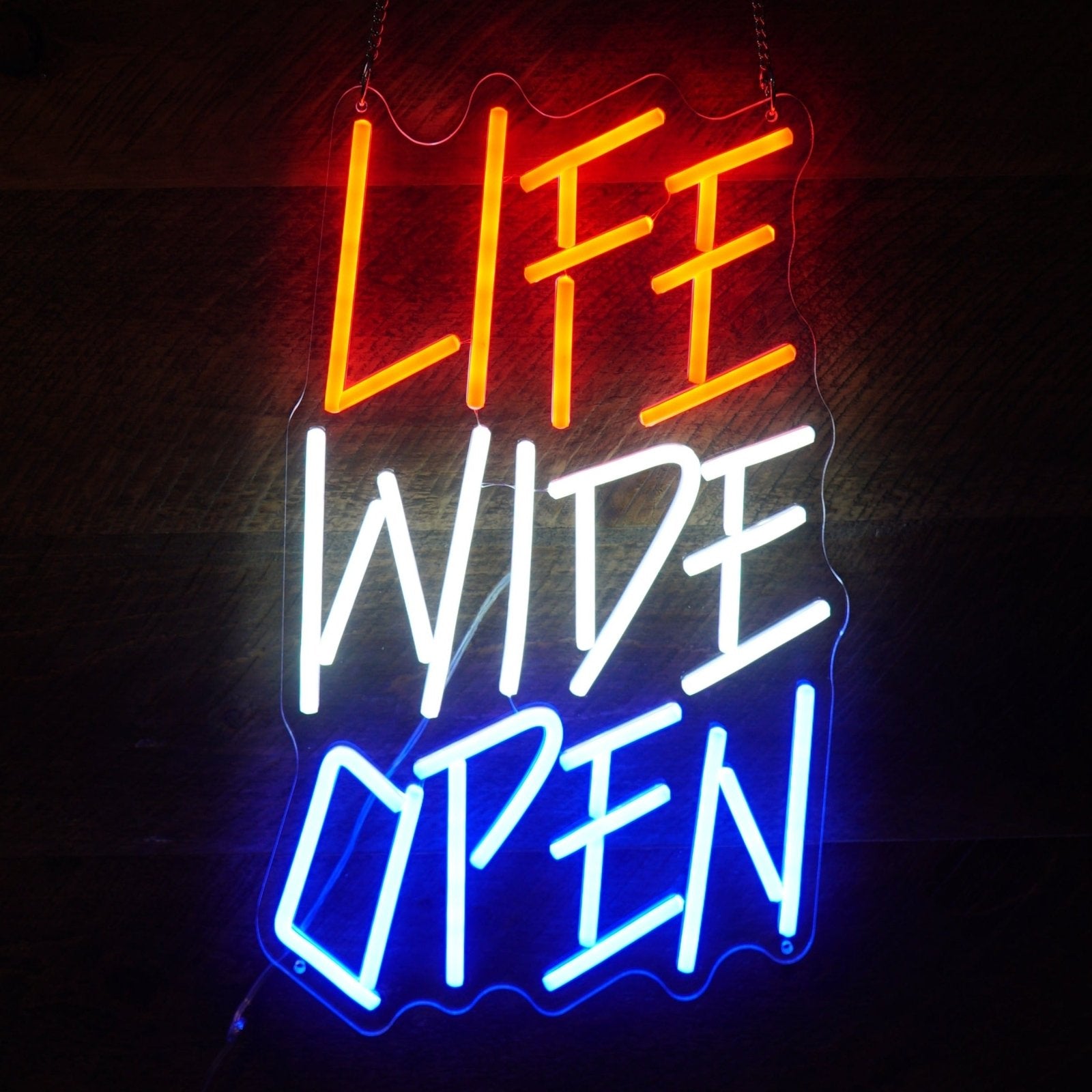 LED Life Wide Open Sign