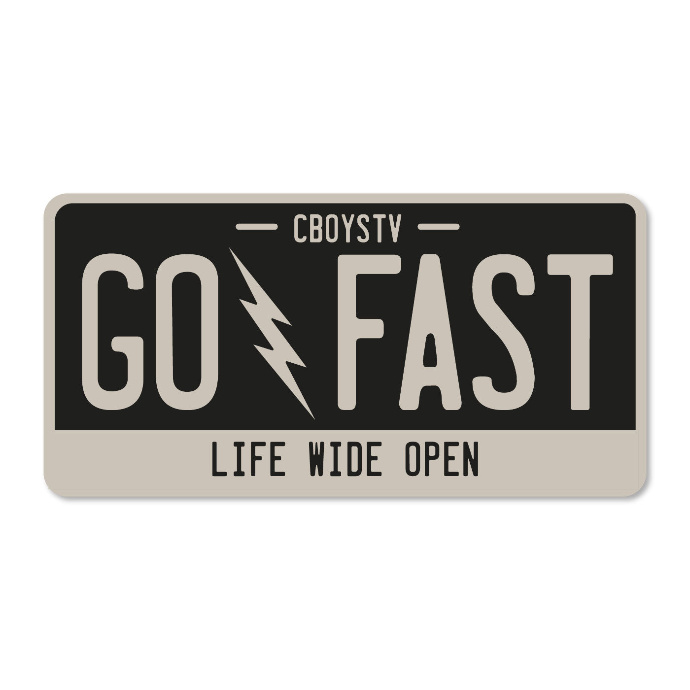 Go Fast License Plate