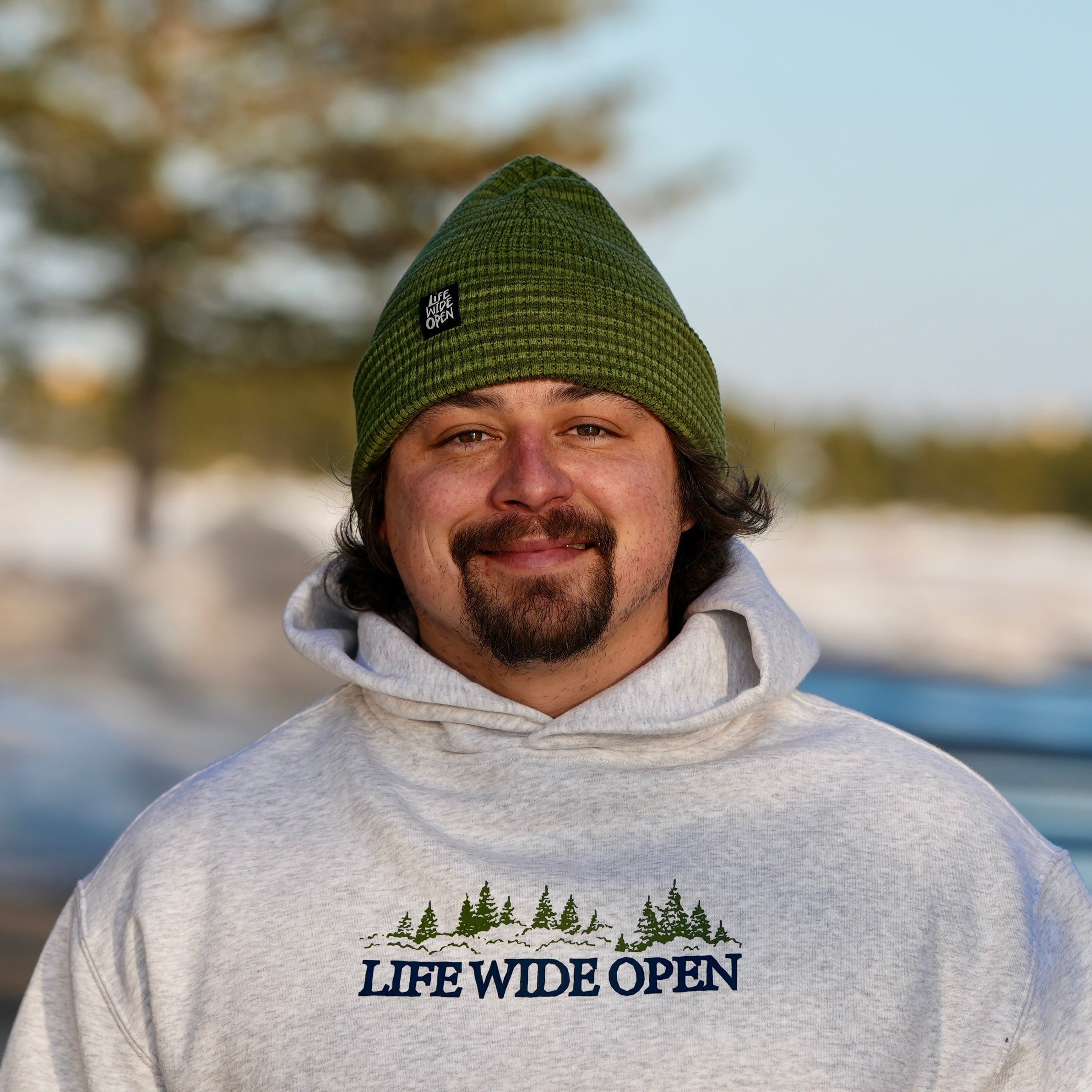 Green Waffle LWO Beanie