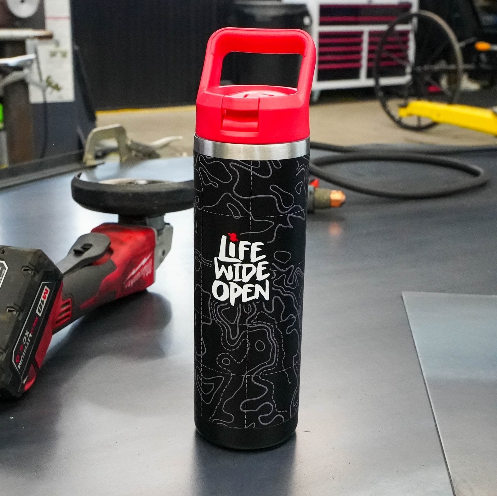 Black Topo Camo 20oz Insulated Bottle